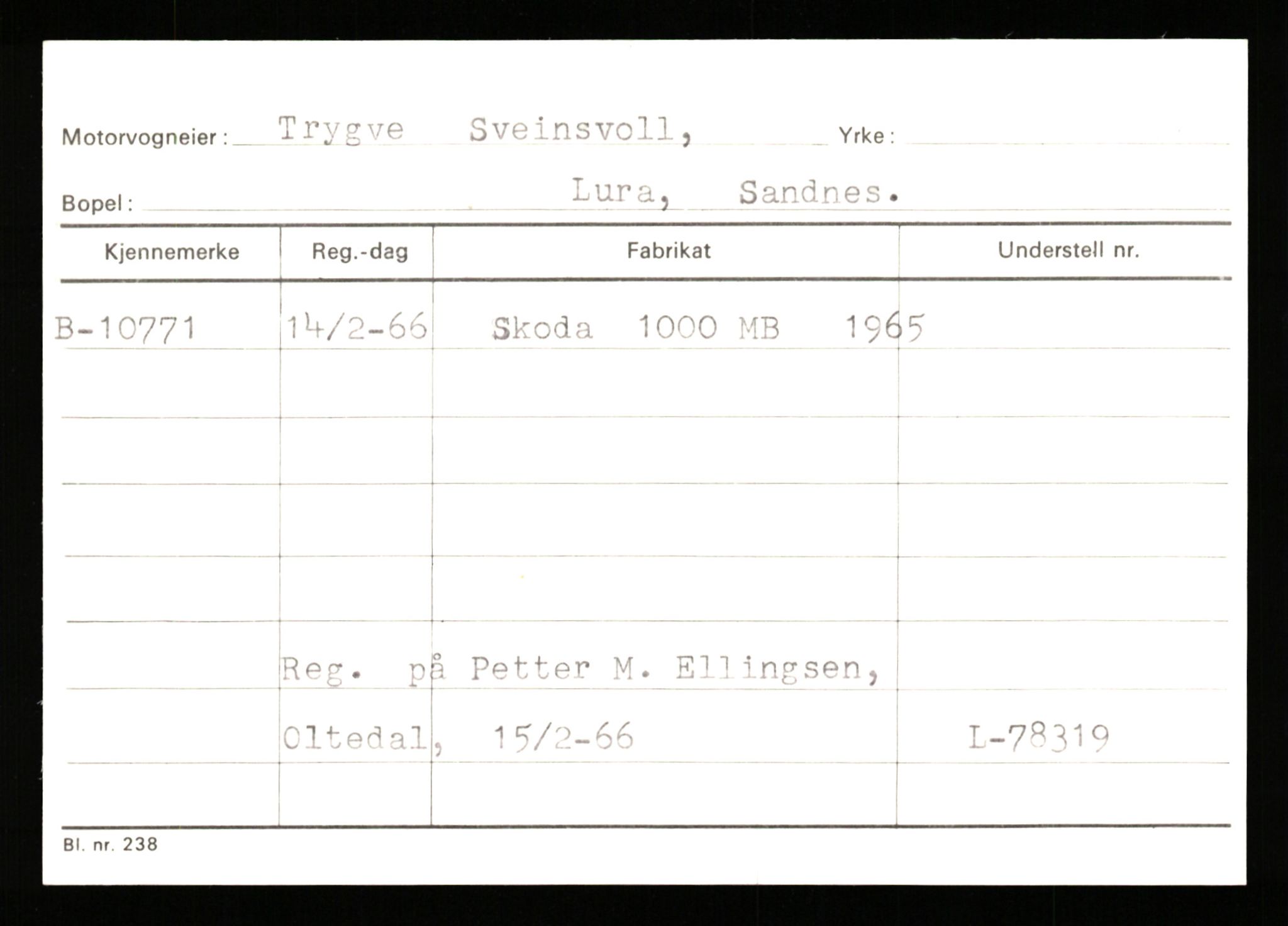 Stavanger trafikkstasjon, SAST/A-101942/0/G/L0003: Registreringsnummer: 10466 - 15496, 1930-1971, p. 285