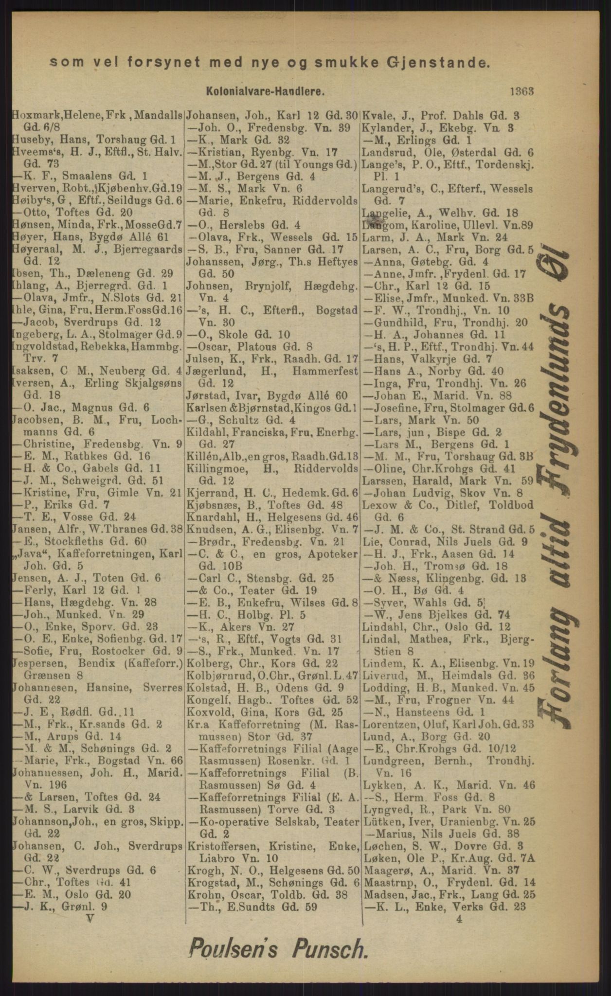 Kristiania/Oslo adressebok, PUBL/-, 1903, p. 1363