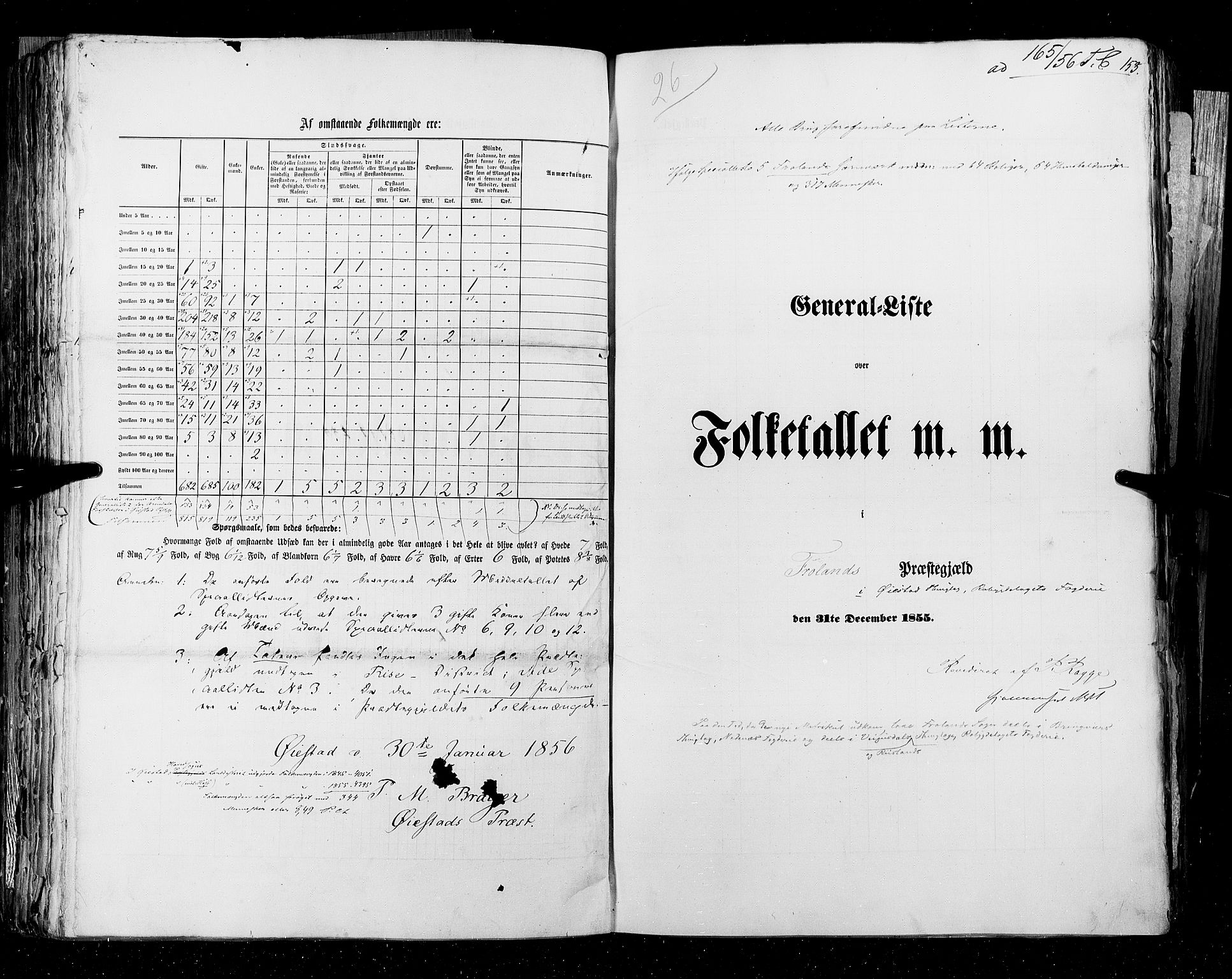 RA, Census 1855, vol. 3: Bratsberg amt, Nedenes amt og Lister og Mandal amt, 1855, p. 153