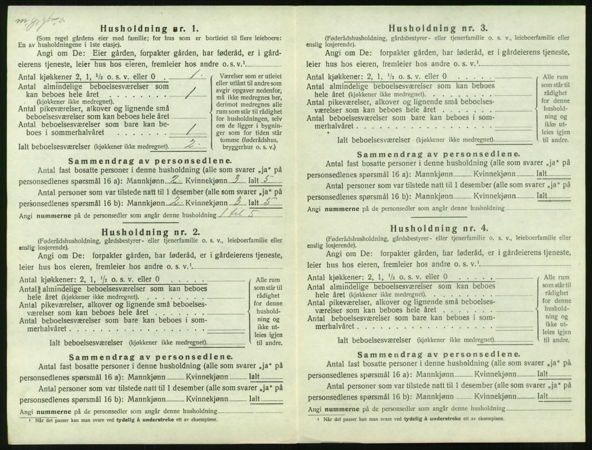 SAT, 1920 census for Aukra, 1920, p. 990