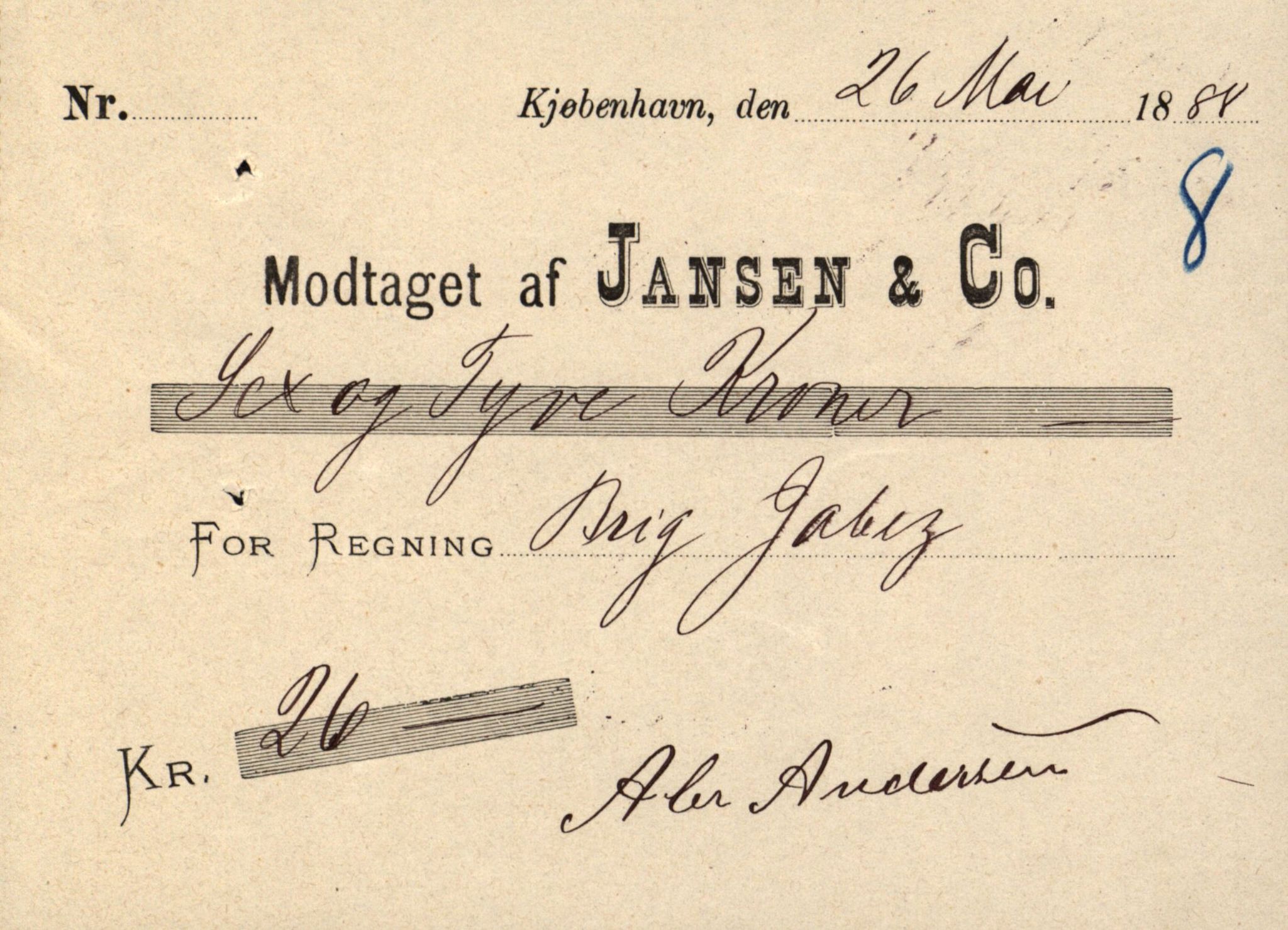 Pa 63 - Østlandske skibsassuranceforening, VEMU/A-1079/G/Ga/L0021/0004: Havaridokumenter / India, Jacbez, Jarlsberg, Kong Carl, Josephine, 1888, p. 41