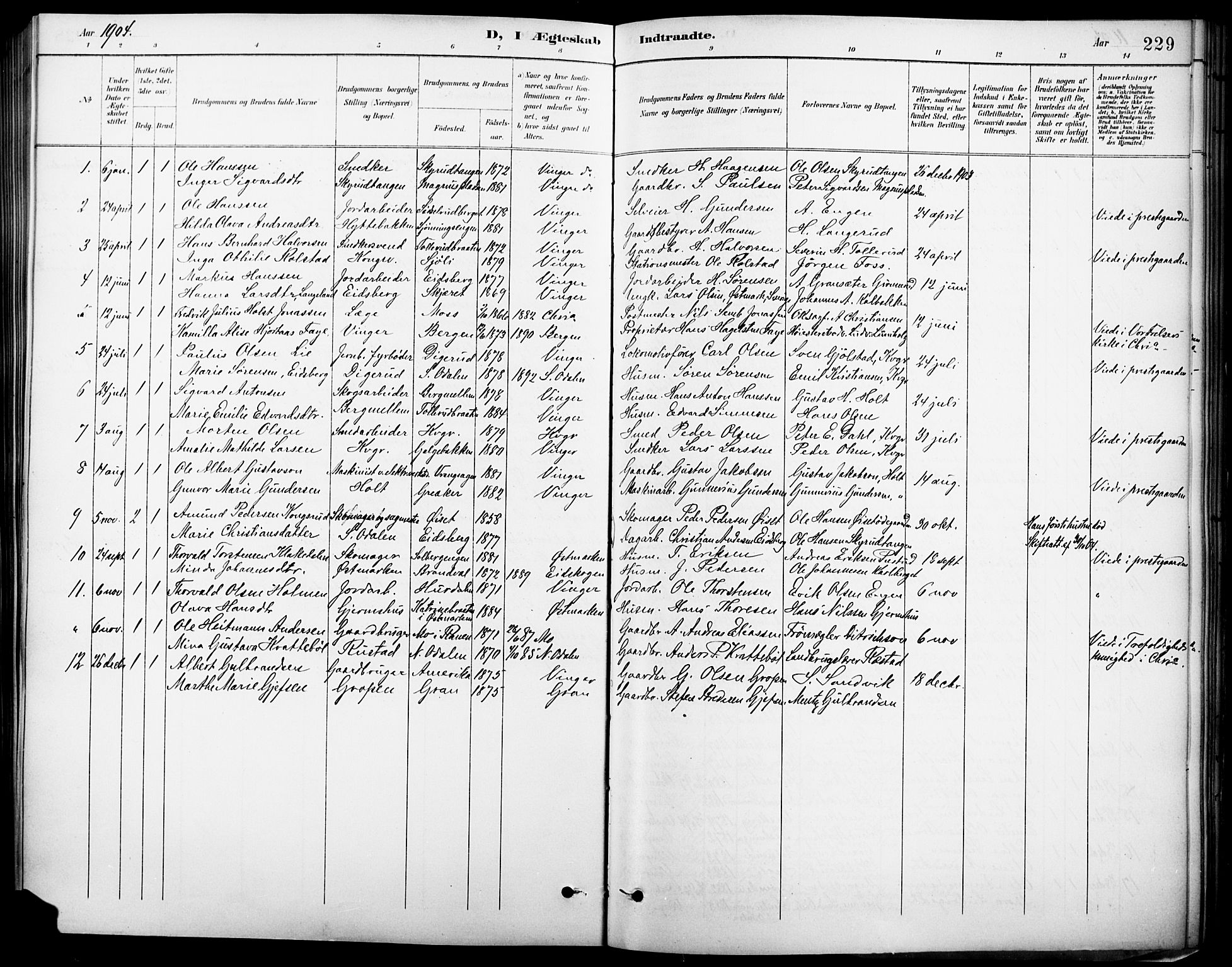 Vinger prestekontor, AV/SAH-PREST-024/H/Ha/Hab/L0003: Parish register (copy) no. 3, 1895-1920, p. 229