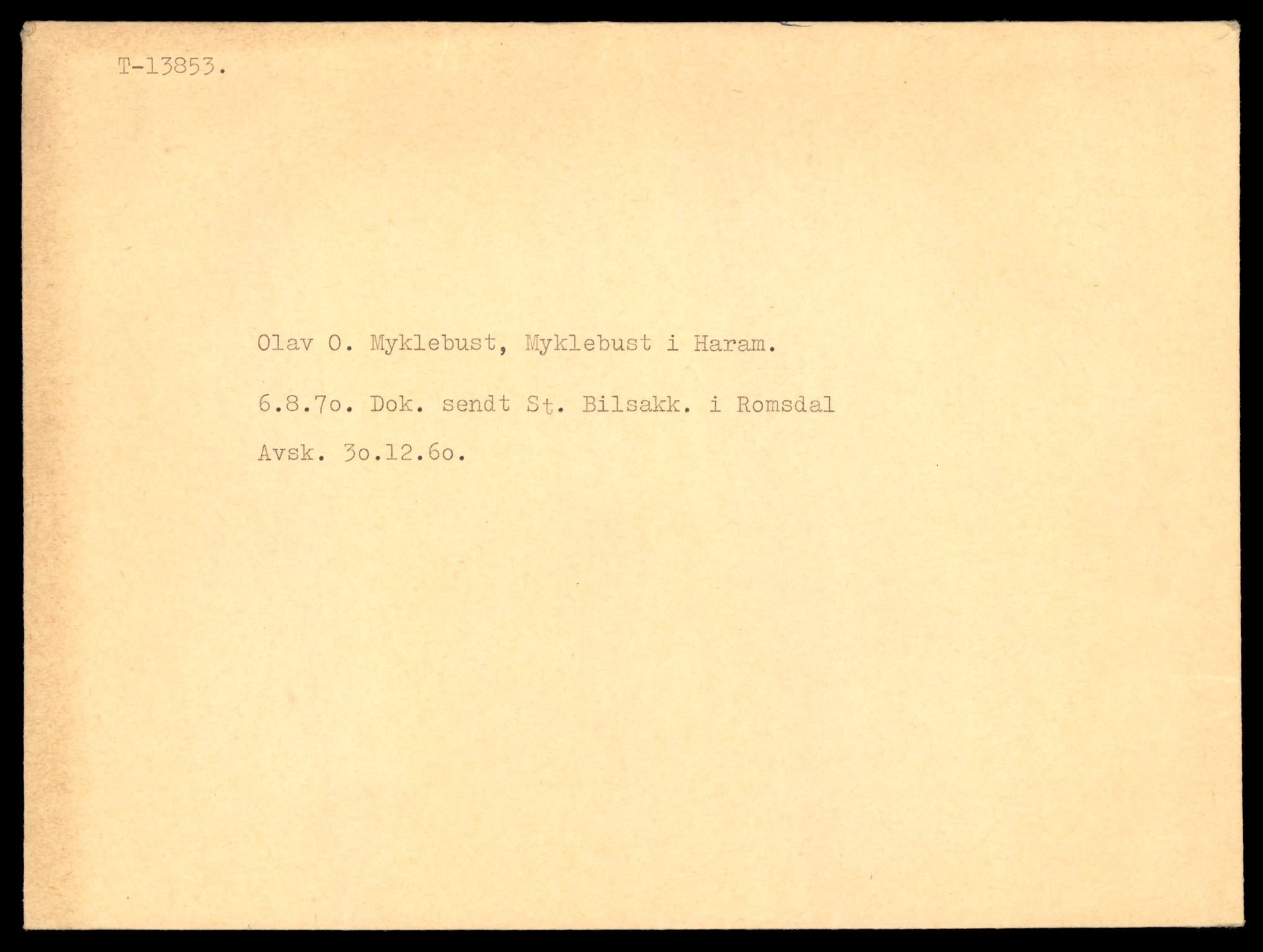 Møre og Romsdal vegkontor - Ålesund trafikkstasjon, AV/SAT-A-4099/F/Fe/L0041: Registreringskort for kjøretøy T 13710 - T 13905, 1927-1998, p. 2601