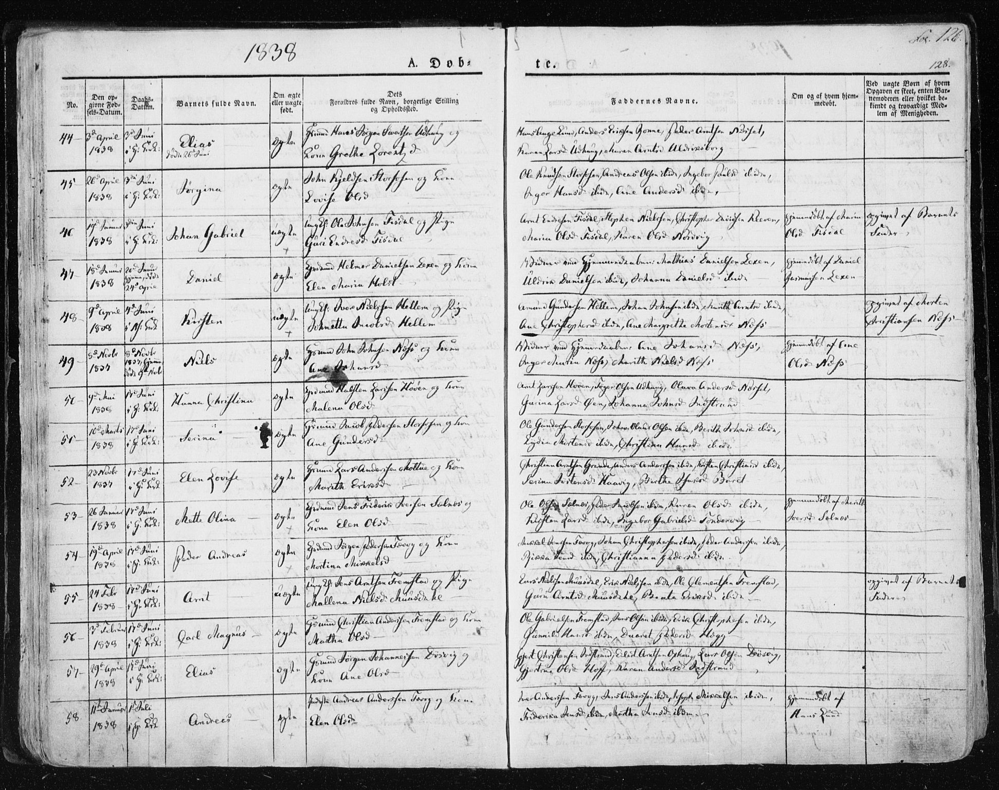 Ministerialprotokoller, klokkerbøker og fødselsregistre - Sør-Trøndelag, SAT/A-1456/659/L0735: Parish register (official) no. 659A05, 1826-1841, p. 126
