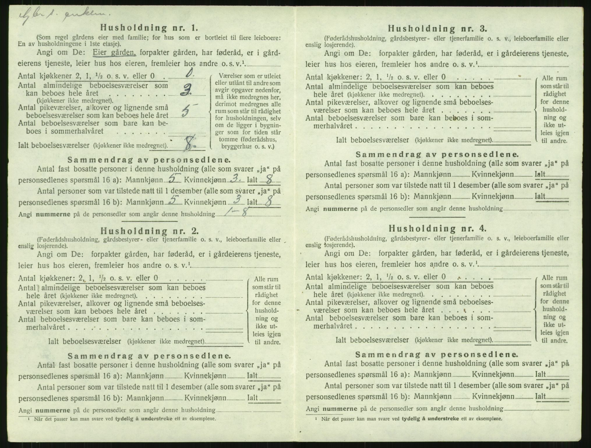 SAT, 1920 census for Rindal, 1920, p. 477