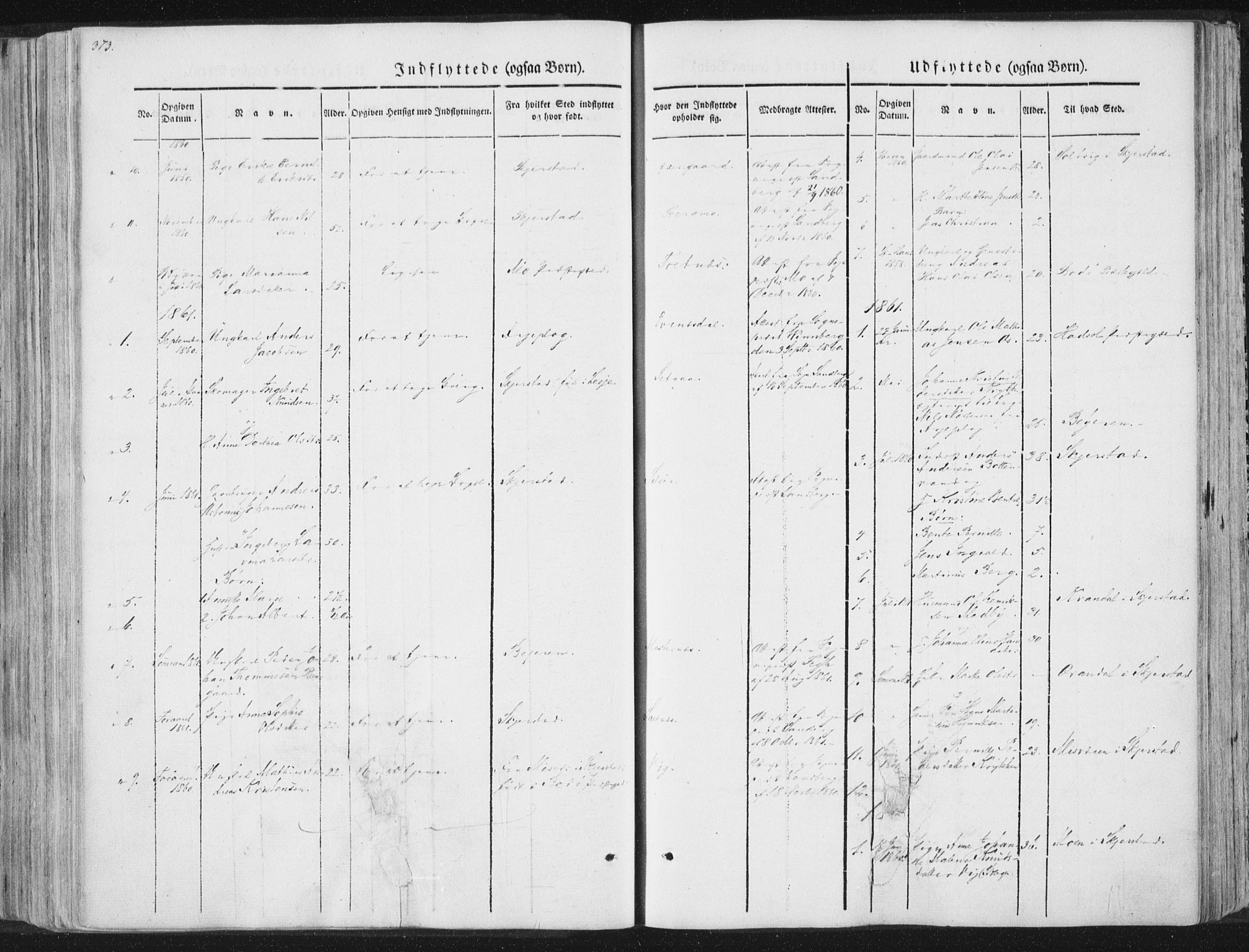 Ministerialprotokoller, klokkerbøker og fødselsregistre - Nordland, SAT/A-1459/847/L0667: Parish register (official) no. 847A07, 1842-1871, p. 373