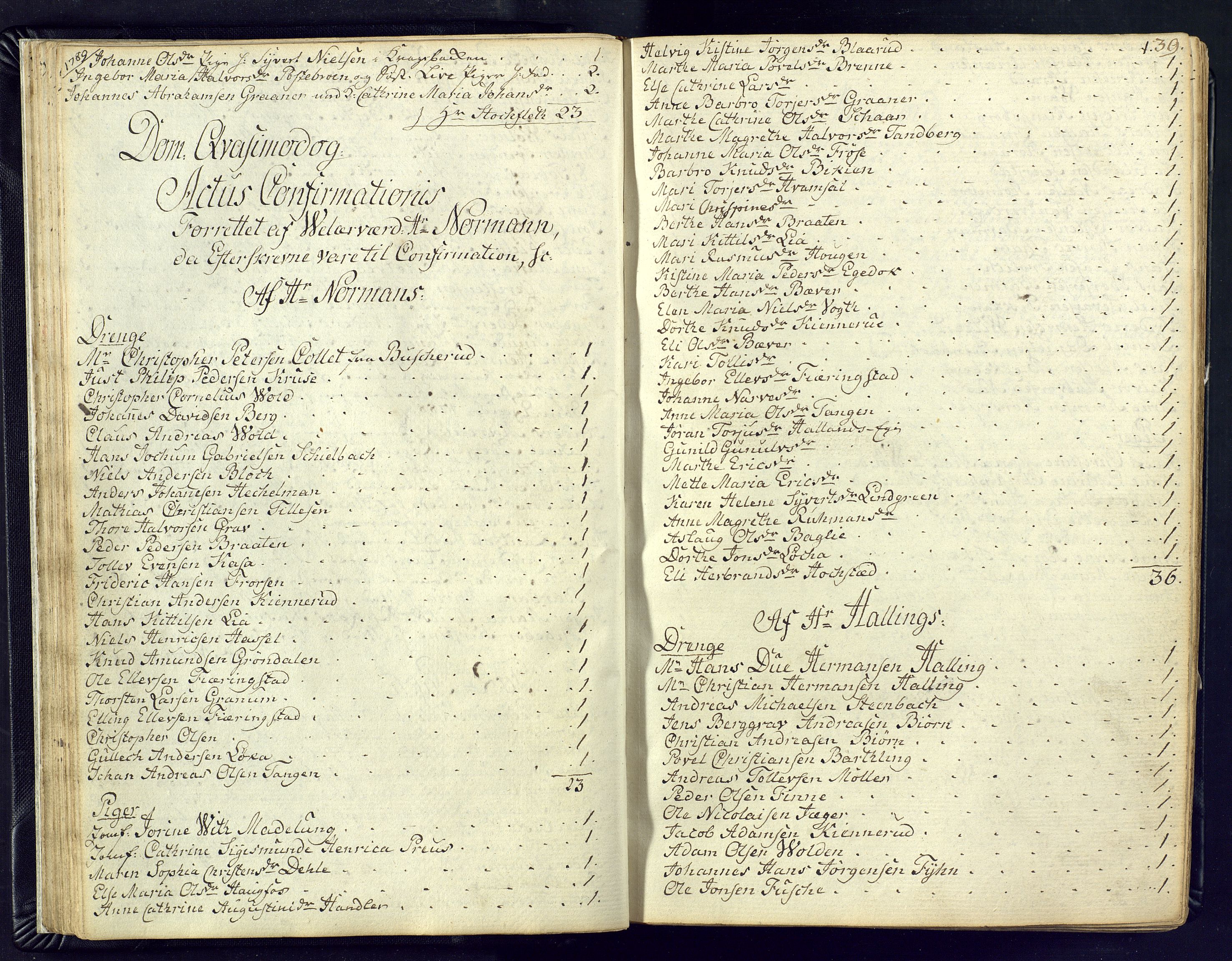 Kongsberg kirkebøker, AV/SAKO-A-22/M/Ma/L0011: Communicants register no. 11, 1788-1795, p. 39