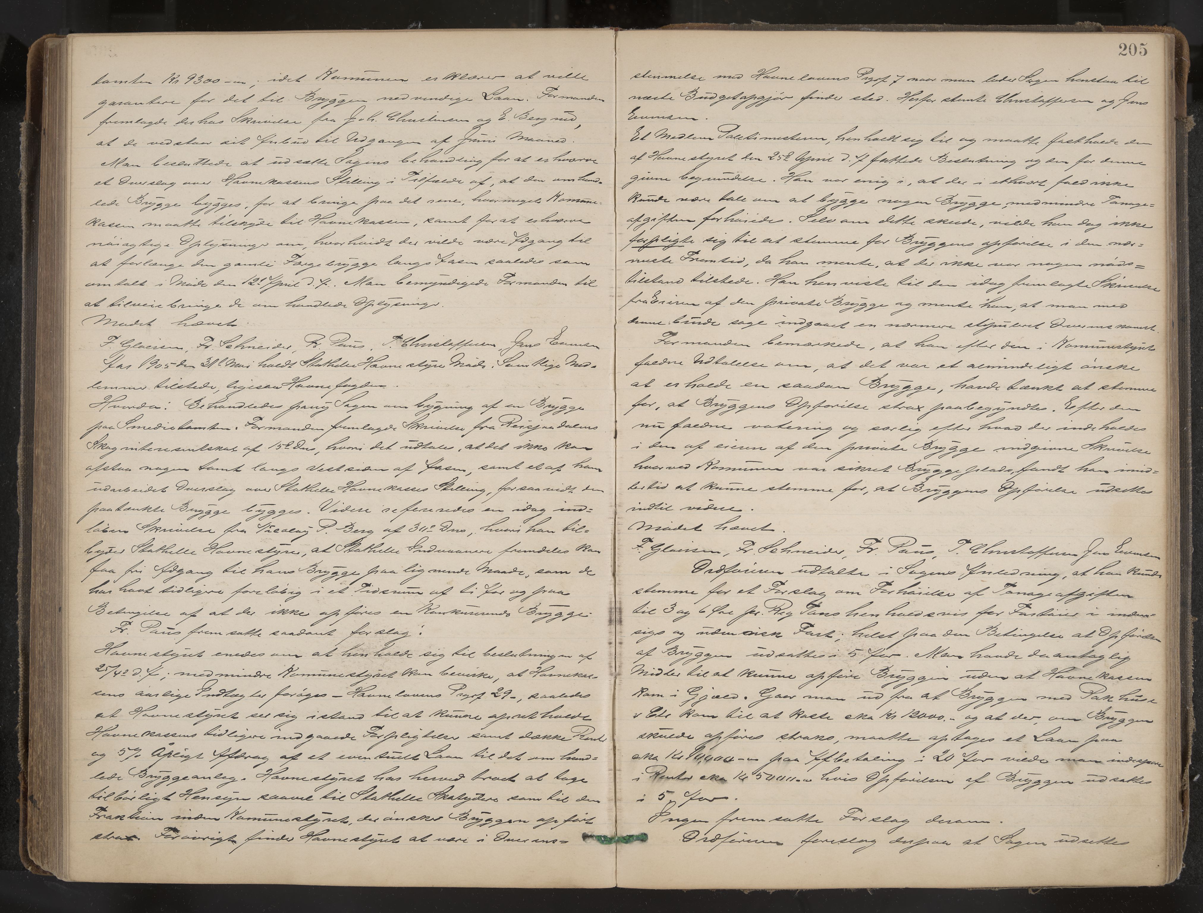 Stathelle formannskap og sentraladministrasjon, IKAK/0803021/A/L0002: Møtebok, 1892-1909, p. 205