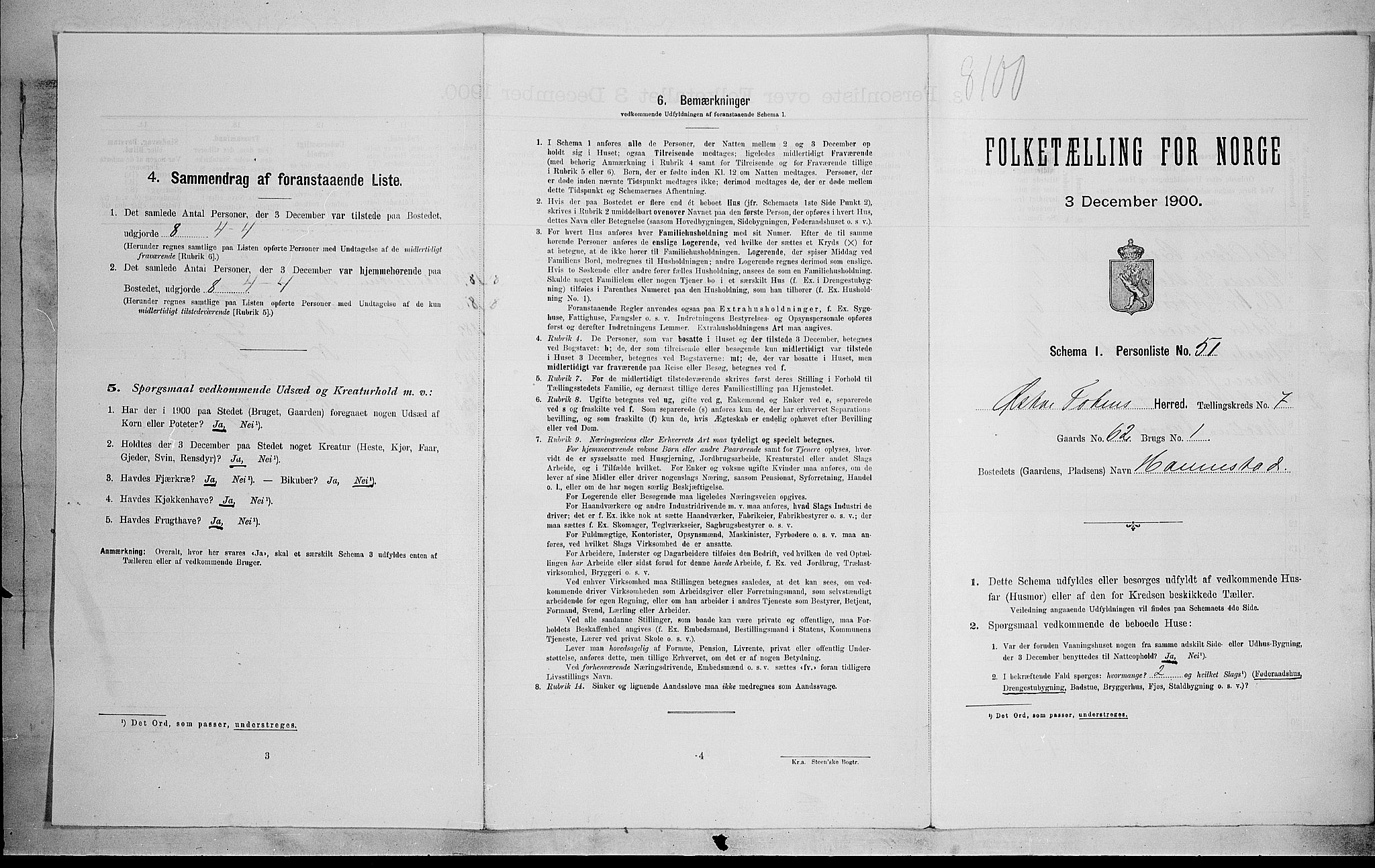 SAH, 1900 census for Østre Toten, 1900, p. 1884