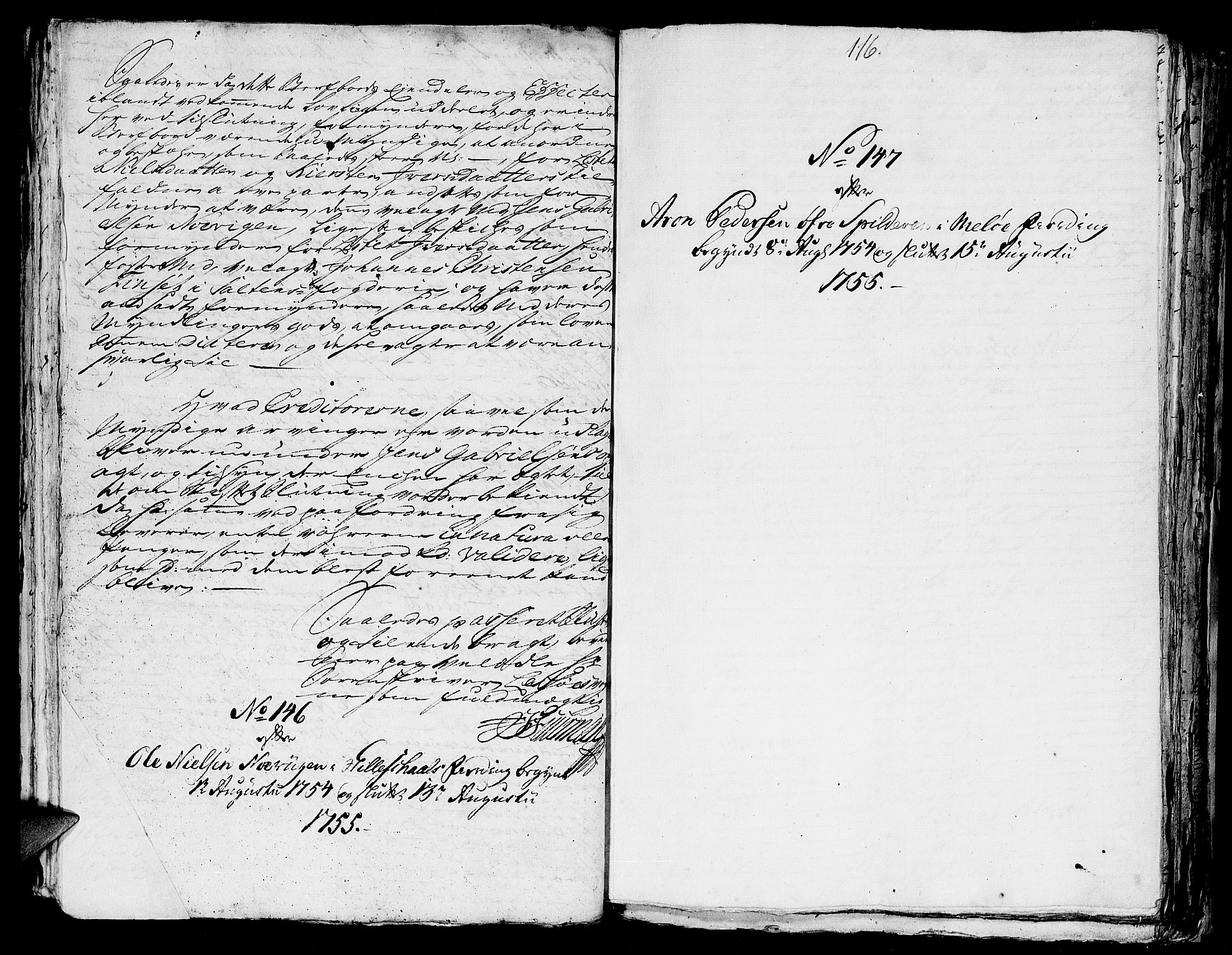 Helgeland sorenskriveri, SAT/A-0004/3/3A/L0035: Konseptprotokoll 20, 1755, p. 115b-116a