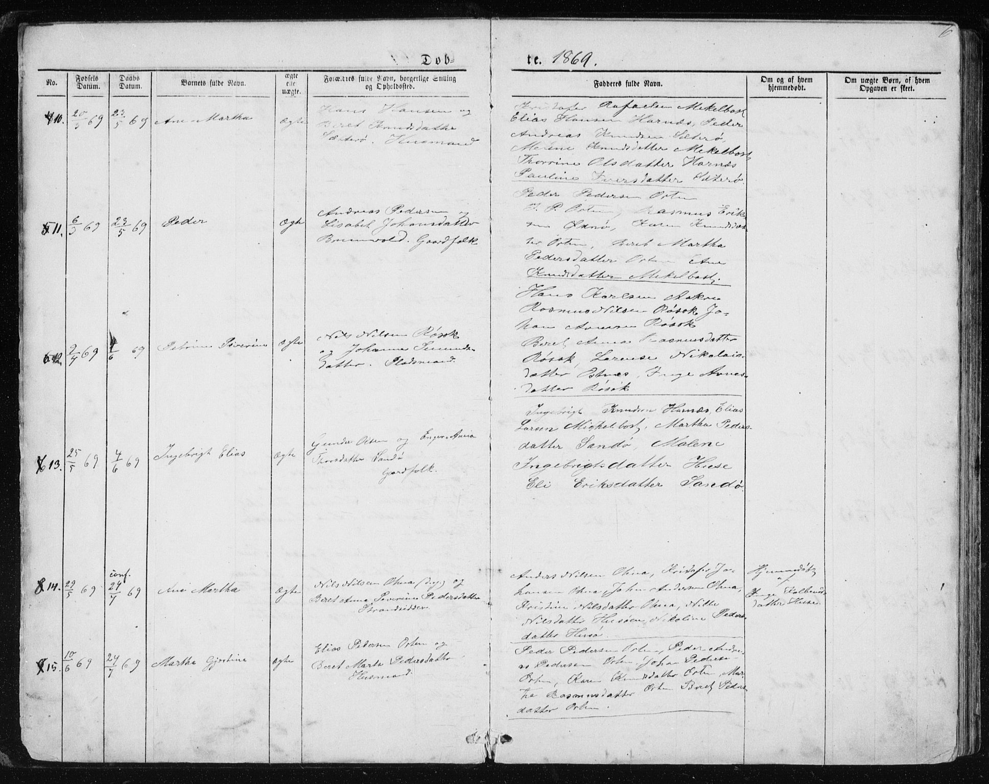 Ministerialprotokoller, klokkerbøker og fødselsregistre - Møre og Romsdal, AV/SAT-A-1454/561/L0732: Parish register (copy) no. 561C02, 1867-1900, p. 6