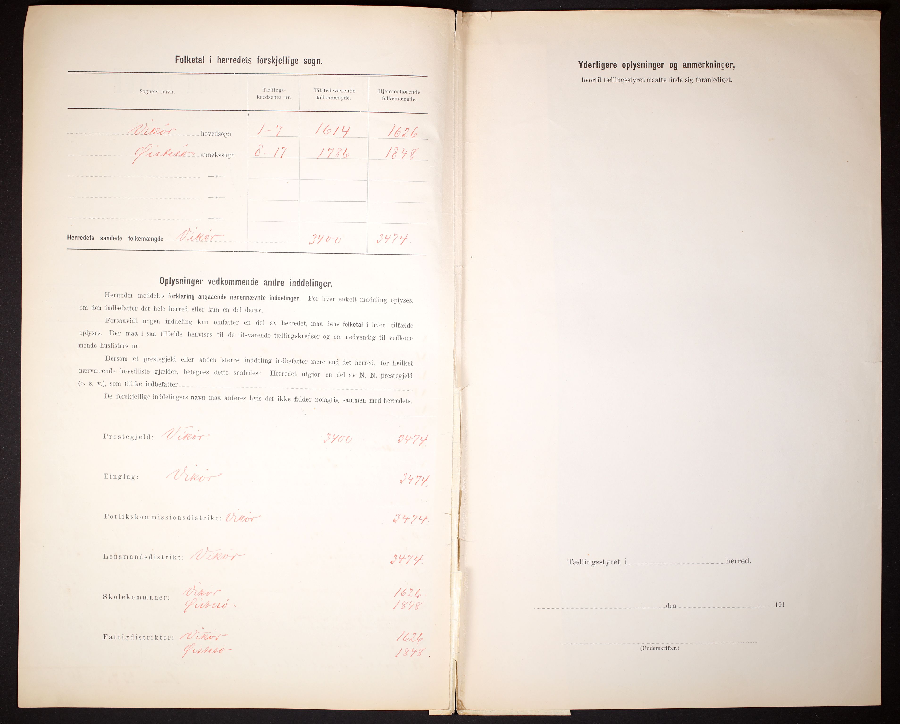 RA, 1910 census for Kvam, 1910, p. 3