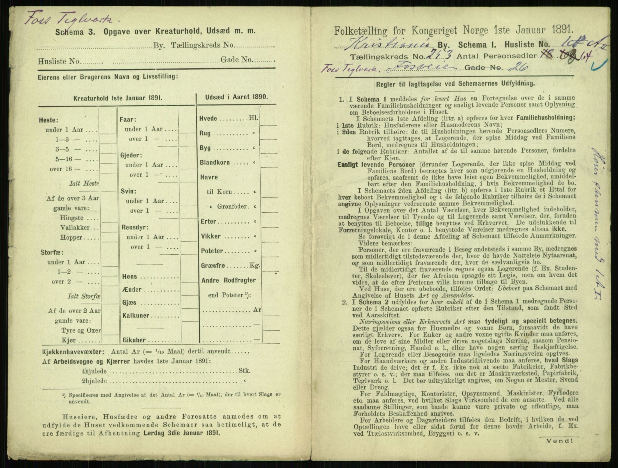 RA, 1891 census for 0301 Kristiania, 1891, p. 153637