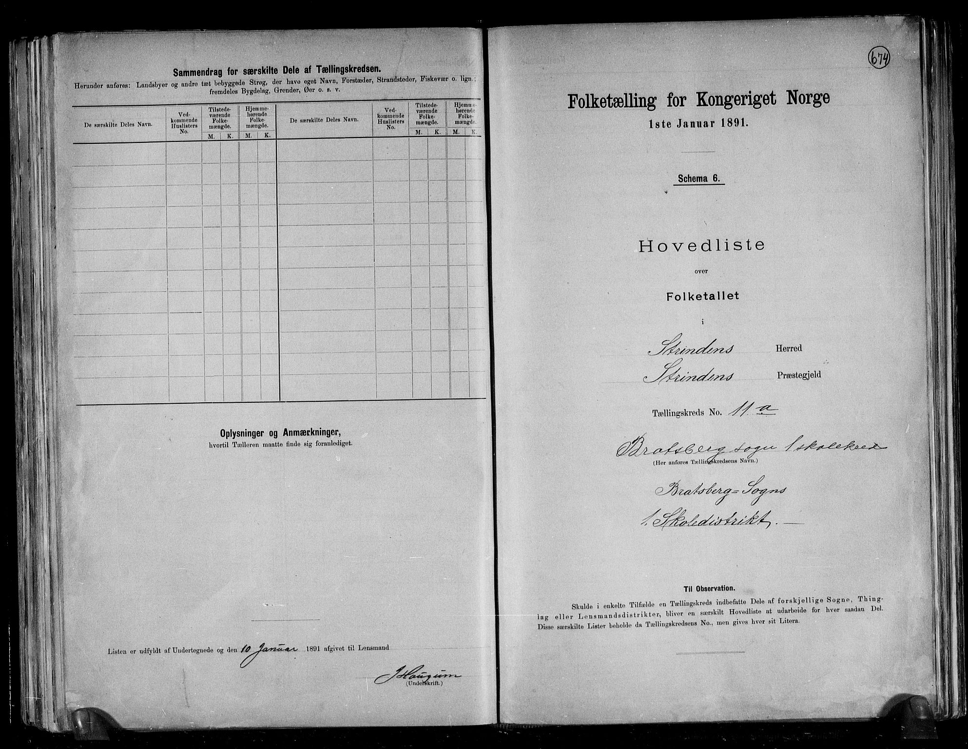 RA, 1891 census for 1660 Strinda, 1891, p. 36