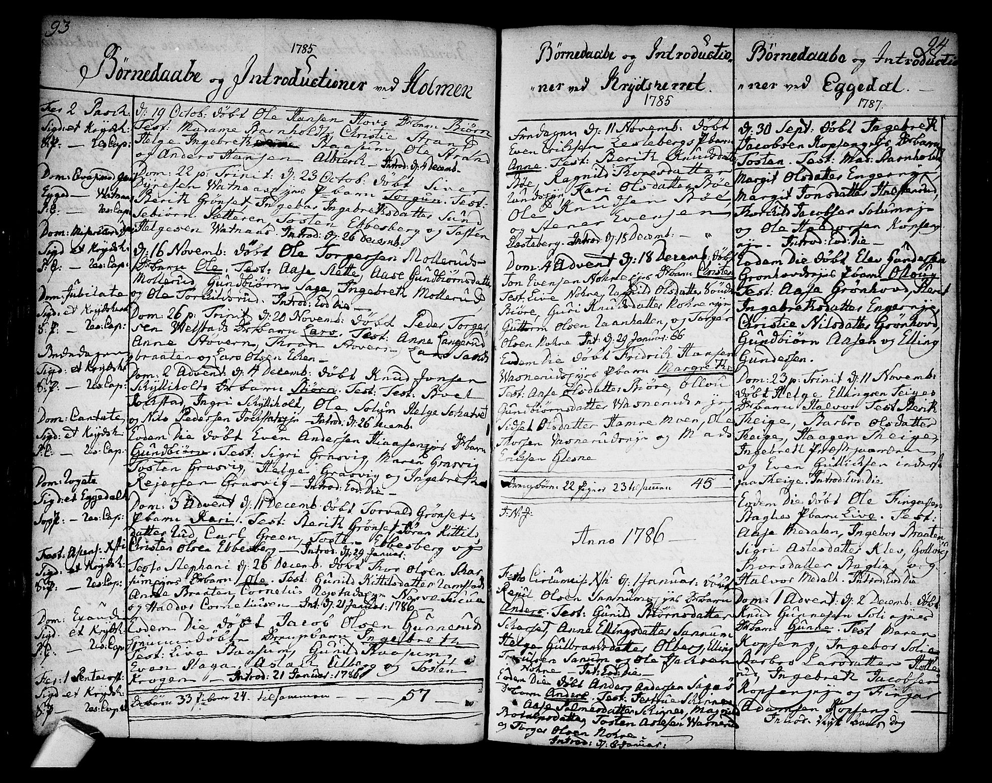 Sigdal kirkebøker, AV/SAKO-A-245/F/Fa/L0002: Parish register (official) no. I 2, 1778-1792, p. 93-94