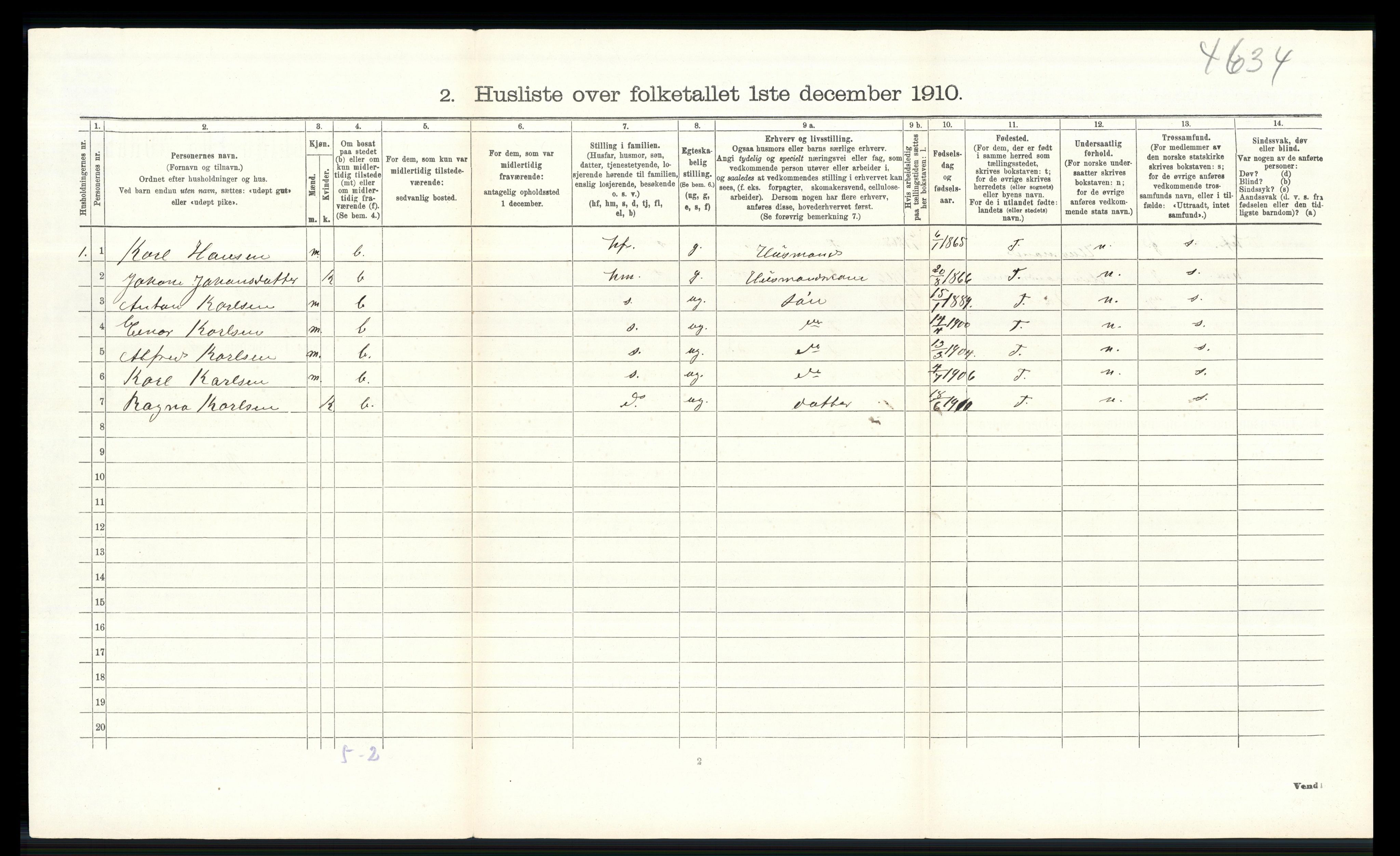 RA, 1910 census for Søndre Land, 1910, p. 385