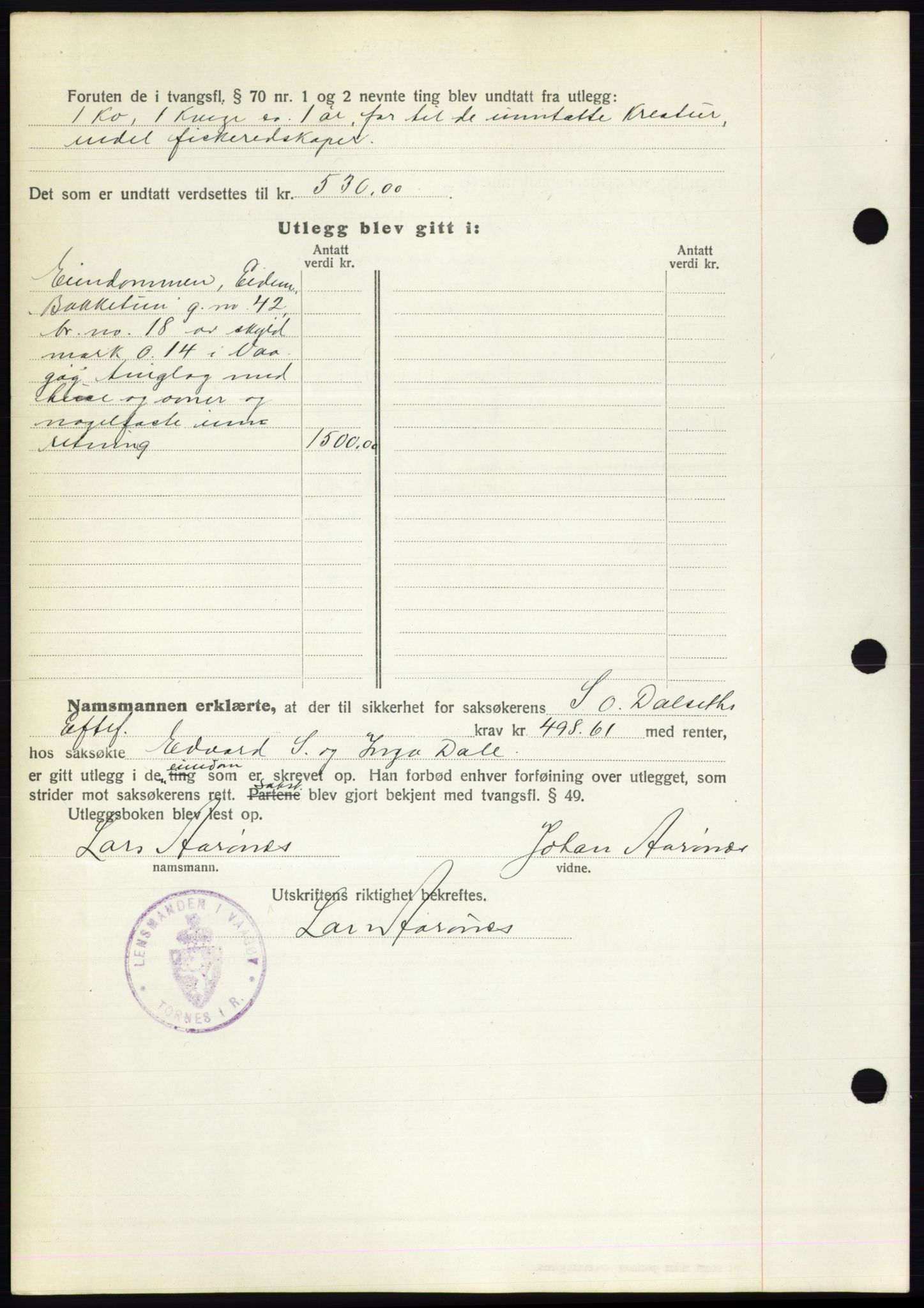 Romsdal sorenskriveri, AV/SAT-A-4149/1/2/2C/L0066: Mortgage book no. 60, 1934-1935, Deed date: 15.03.1935