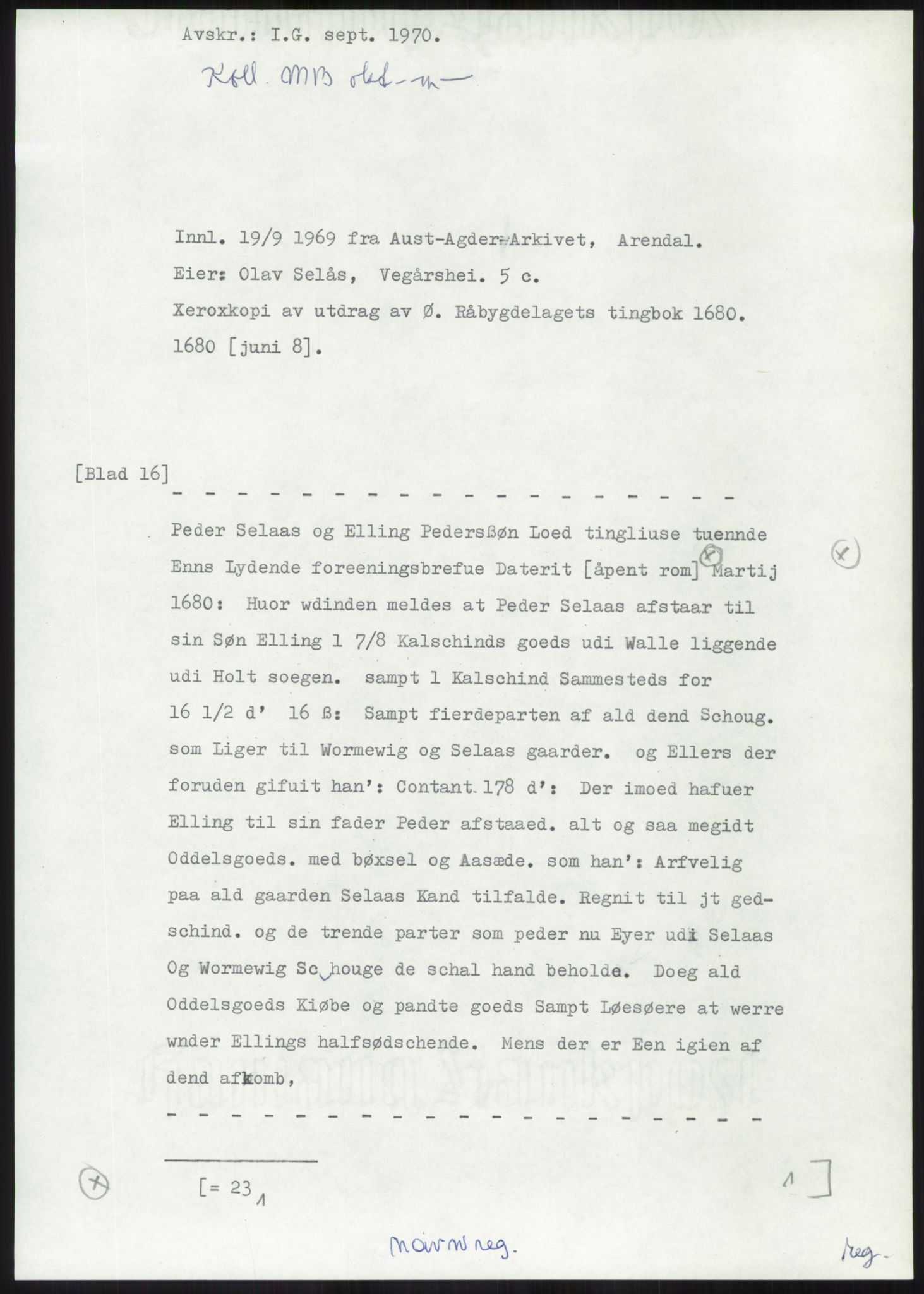 Samlinger til kildeutgivelse, Diplomavskriftsamlingen, RA/EA-4053/H/Ha, p. 1972