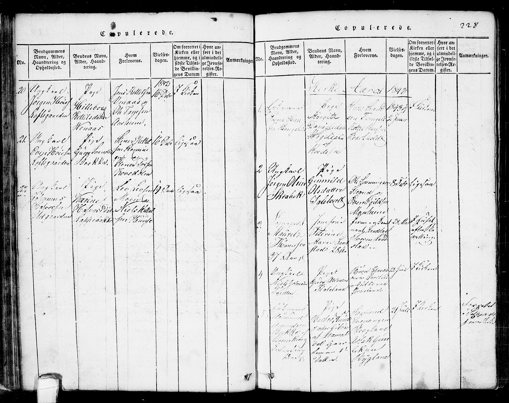 Seljord kirkebøker, SAKO/A-20/G/Ga/L0001: Parish register (copy) no. I 1, 1815-1854, p. 228