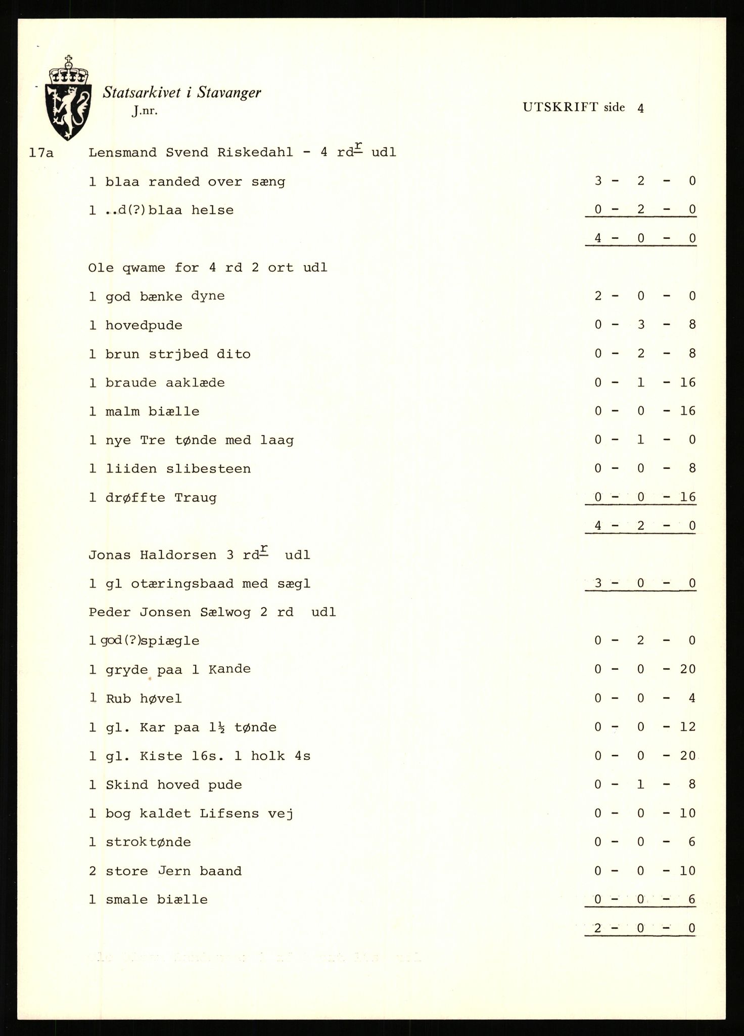 Statsarkivet i Stavanger, SAST/A-101971/03/Y/Yj/L0097: Avskrifter sortert etter gårdsnavn: Vågen - Øiestad, 1750-1930, p. 451