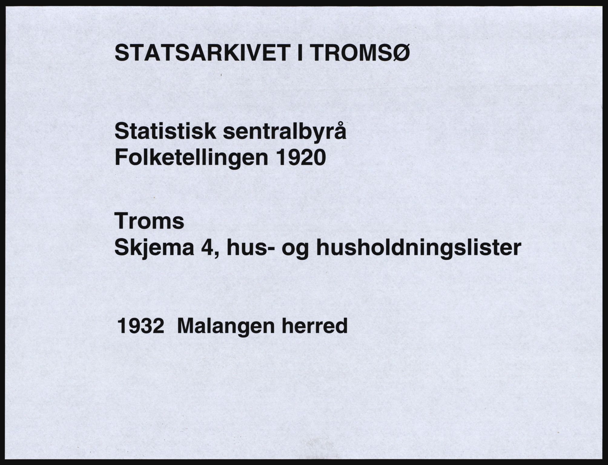 SATØ, 1920 census for Malangen, 1920, p. 42