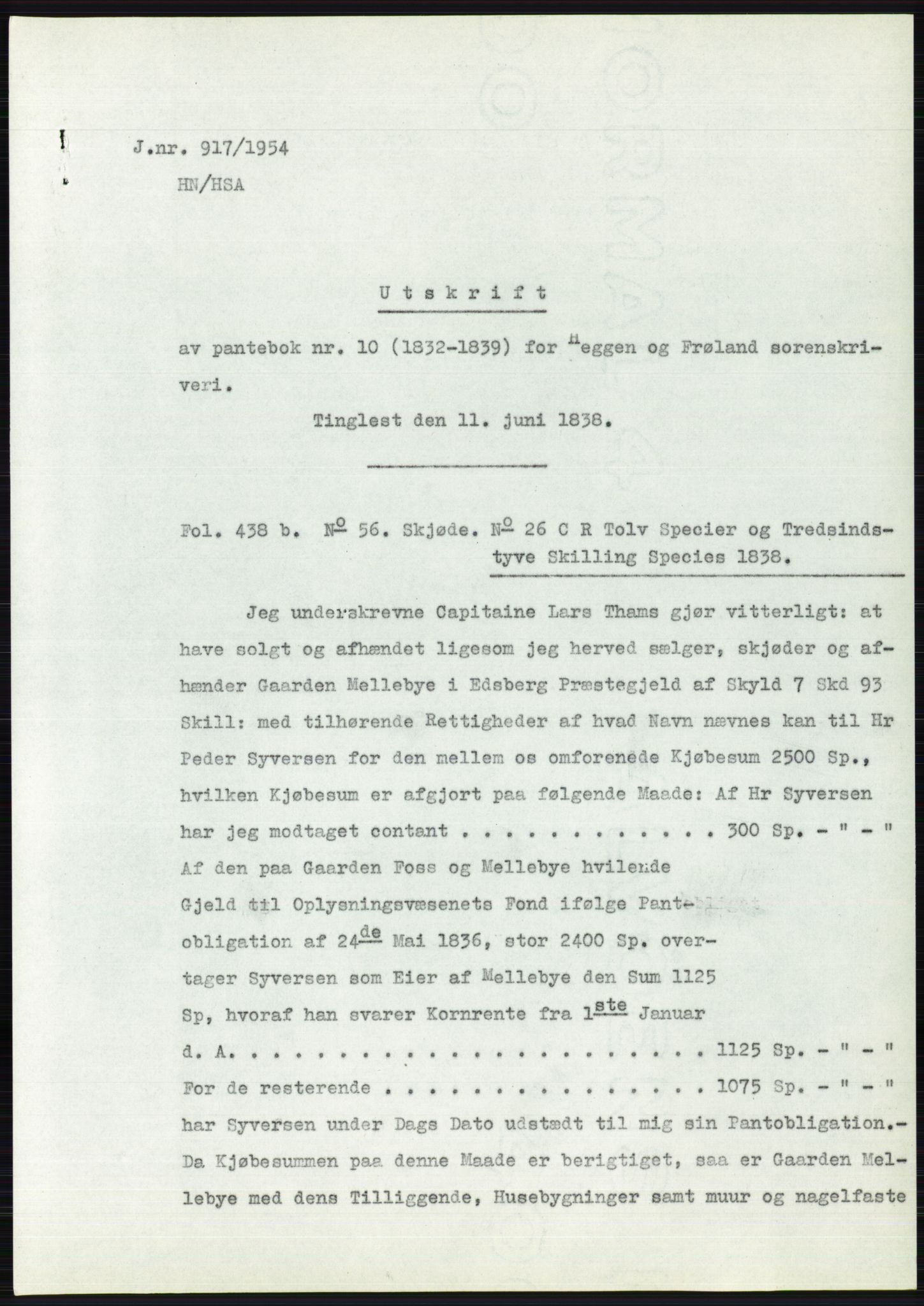 Statsarkivet i Oslo, AV/SAO-A-10621/Z/Zd/L0001: Avskrifter, j.nr 34/1953 og 385-1291/1954, 1953-1954, p. 336