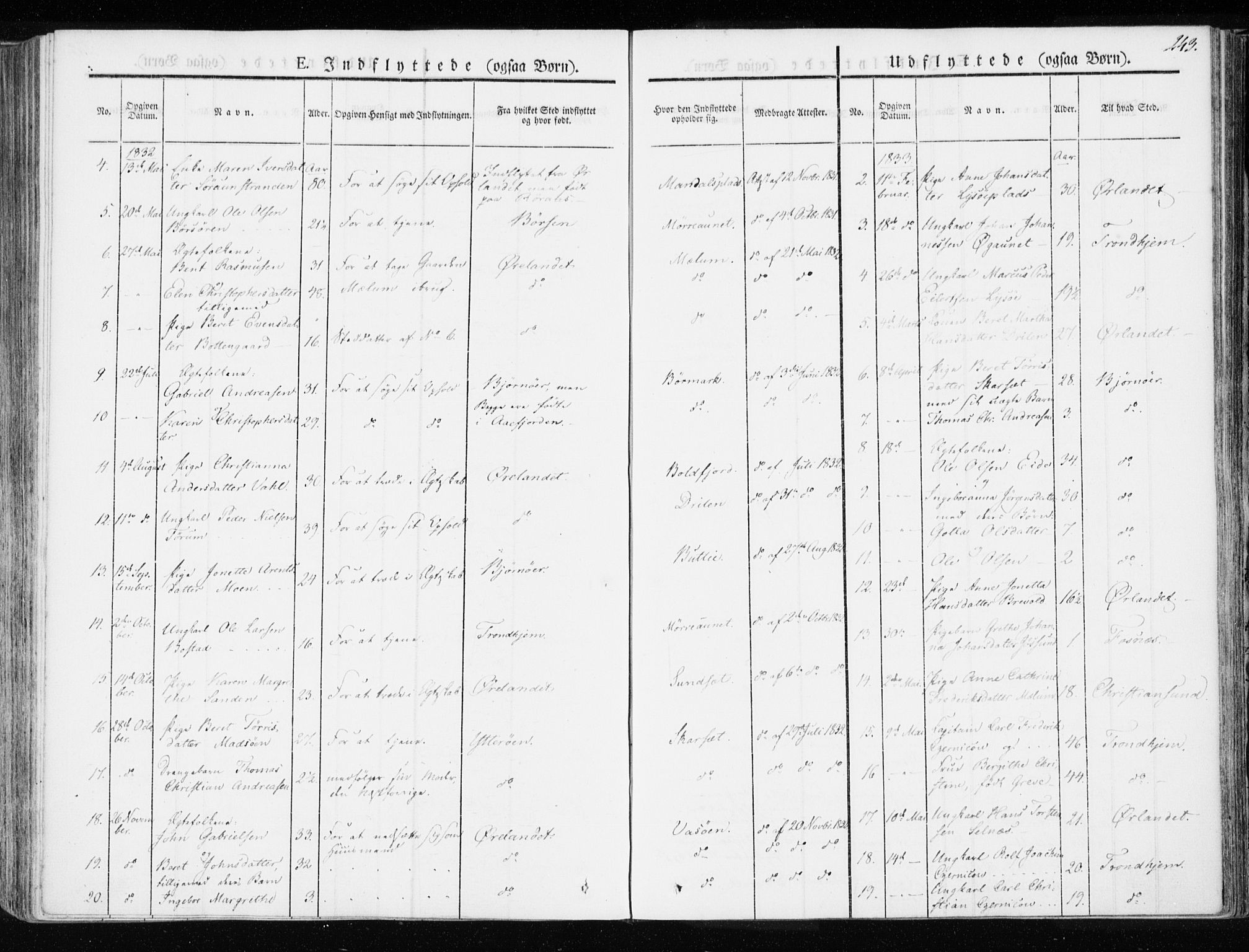 Ministerialprotokoller, klokkerbøker og fødselsregistre - Sør-Trøndelag, SAT/A-1456/655/L0676: Parish register (official) no. 655A05, 1830-1847, p. 243
