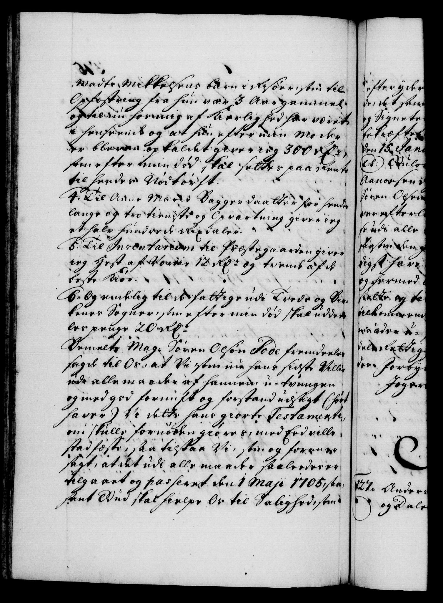 Danske Kanselli 1572-1799, AV/RA-EA-3023/F/Fc/Fca/Fcaa/L0019: Norske registre, 1704-1707, p. 375b