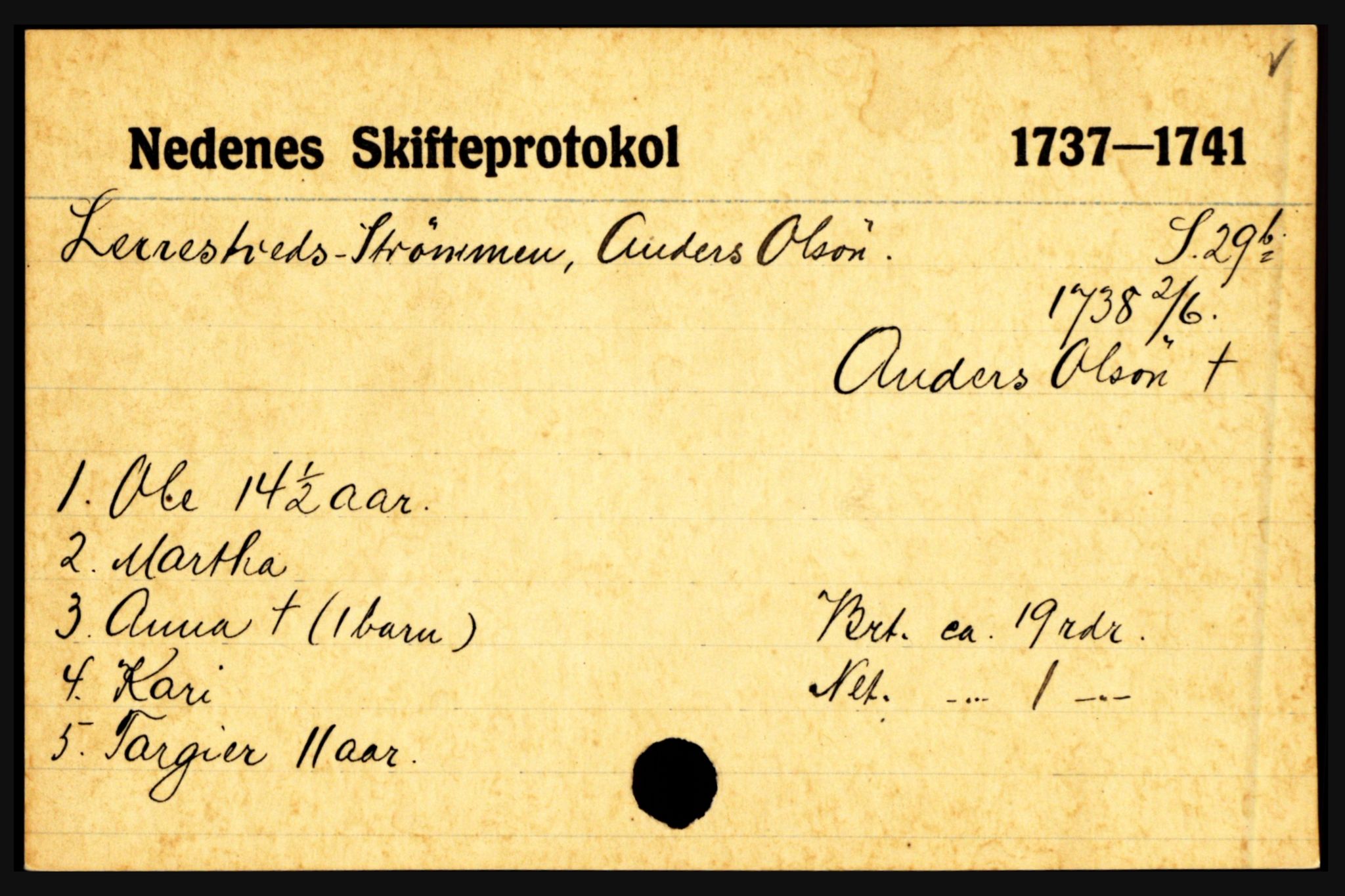 Nedenes sorenskriveri før 1824, AV/SAK-1221-0007/H, p. 18879