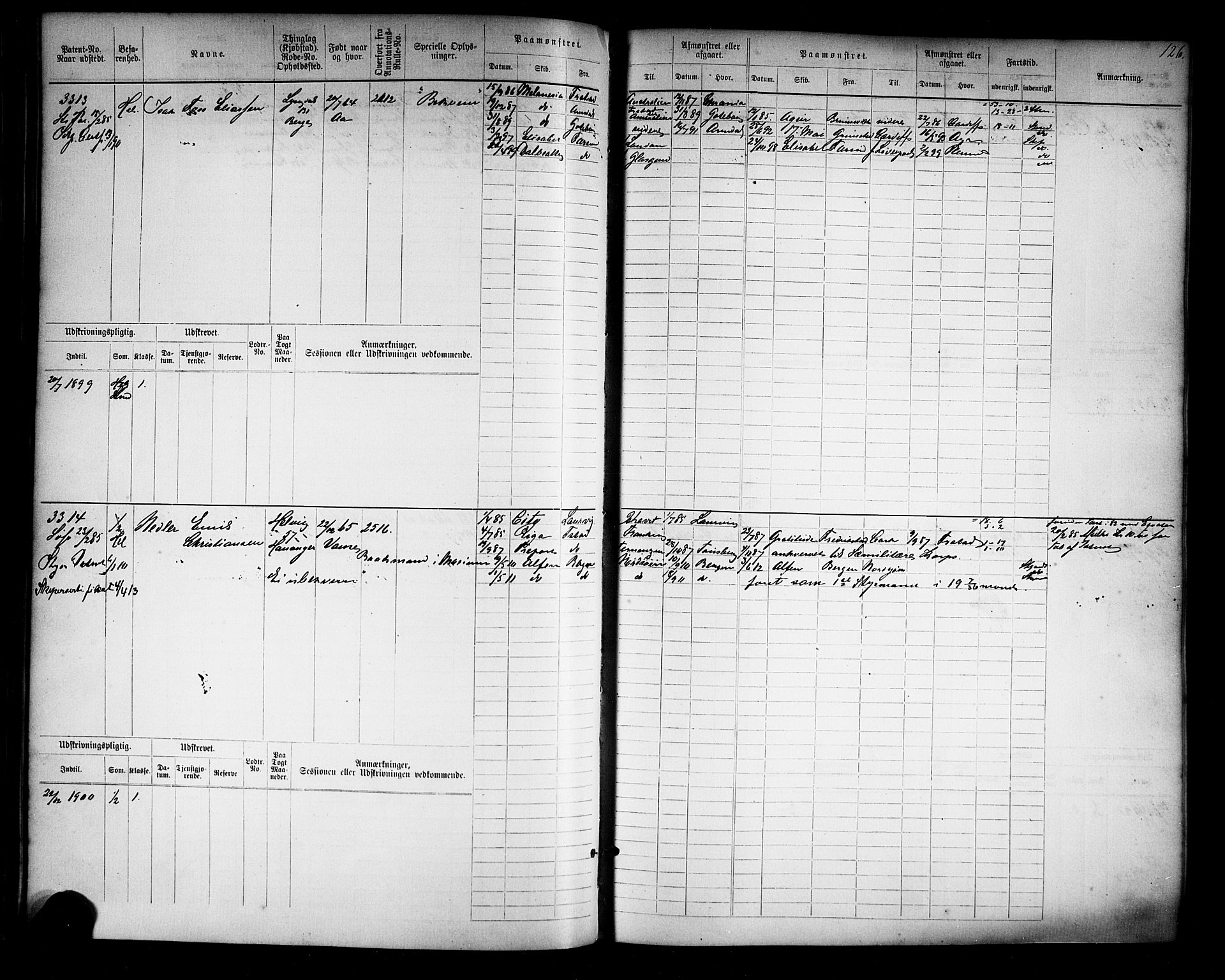 Farsund mønstringskrets, AV/SAK-2031-0017/F/Fb/L0019: Hovedrulle nr 3067-3832, Z-11, 1882-1922, p. 129