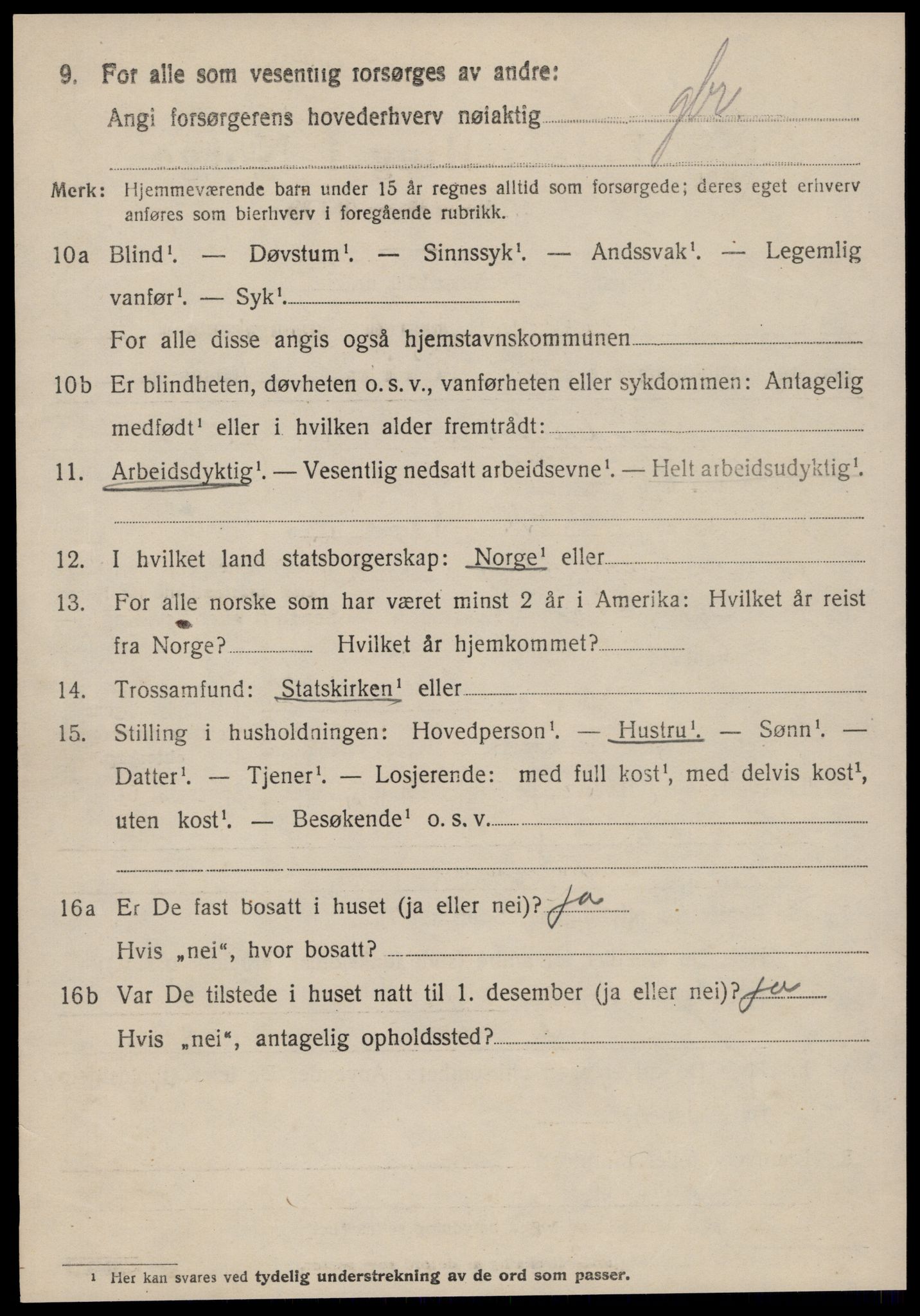 SAT, 1920 census for Hen, 1920, p. 1429