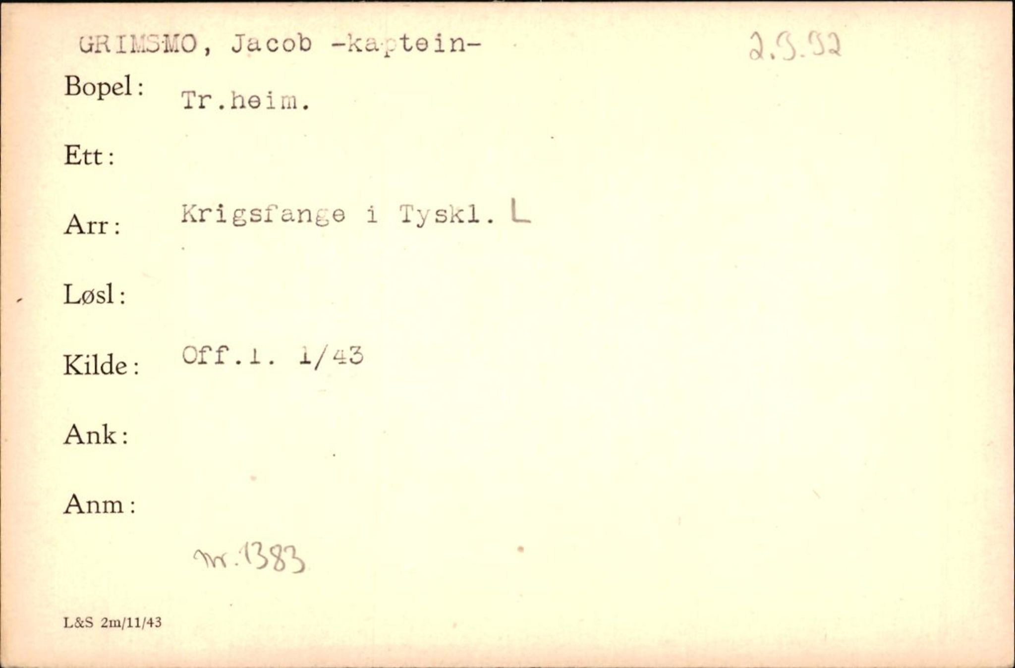 Forsvaret, Forsvarets krigshistoriske avdeling, AV/RA-RAFA-2017/Y/Yf/L0200: II-C-11-2102  -  Norske krigsfanger i Tyskland, 1940-1945, p. 327