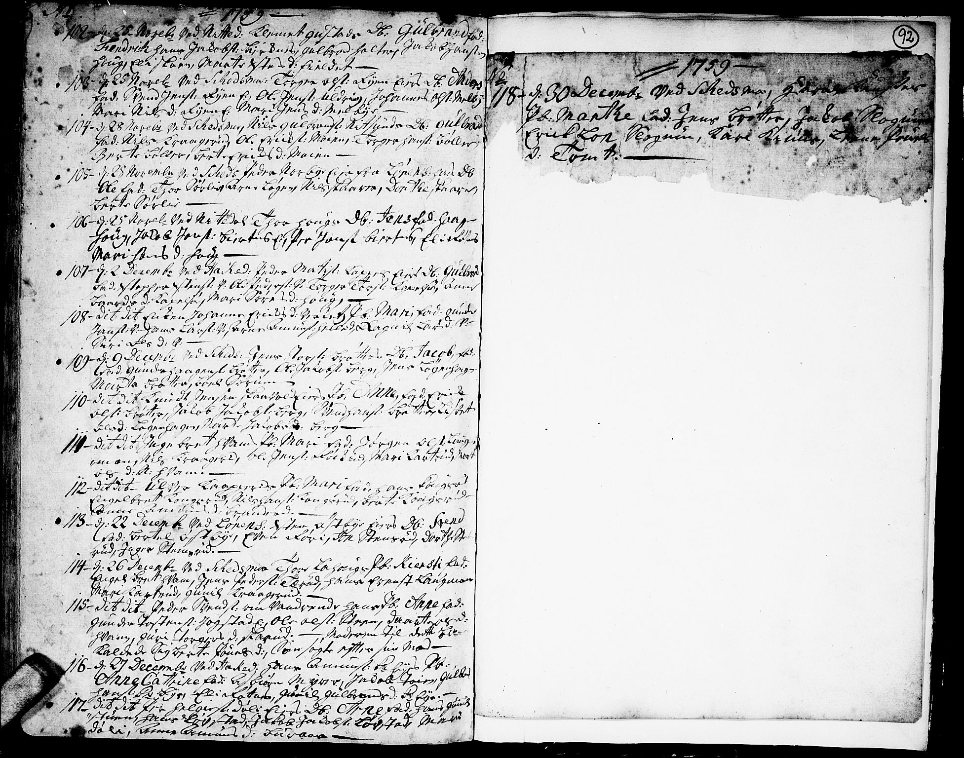 Skedsmo prestekontor Kirkebøker, SAO/A-10033a/F/Fa/L0003: Parish register (official) no. I 3, 1737-1759, p. 92