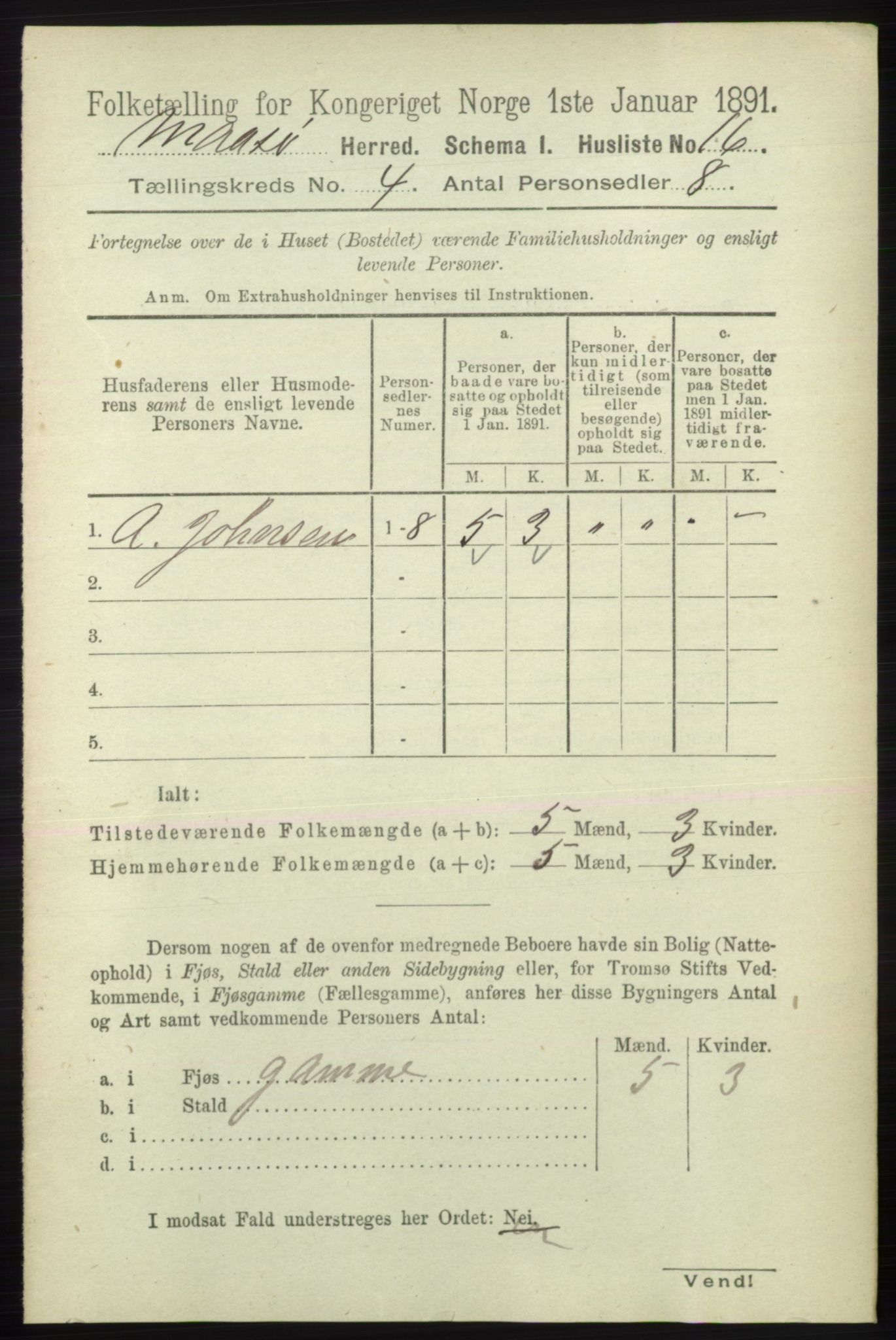 RA, 1891 census for 2018 Måsøy, 1891, p. 522