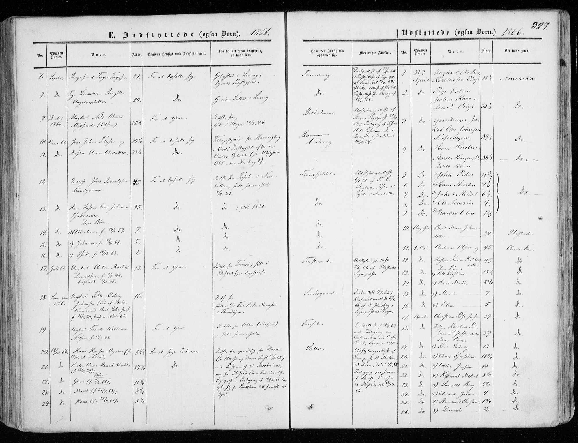 Tranøy sokneprestkontor, SATØ/S-1313/I/Ia/Iaa/L0007kirke: Parish register (official) no. 7, 1856-1866, p. 327