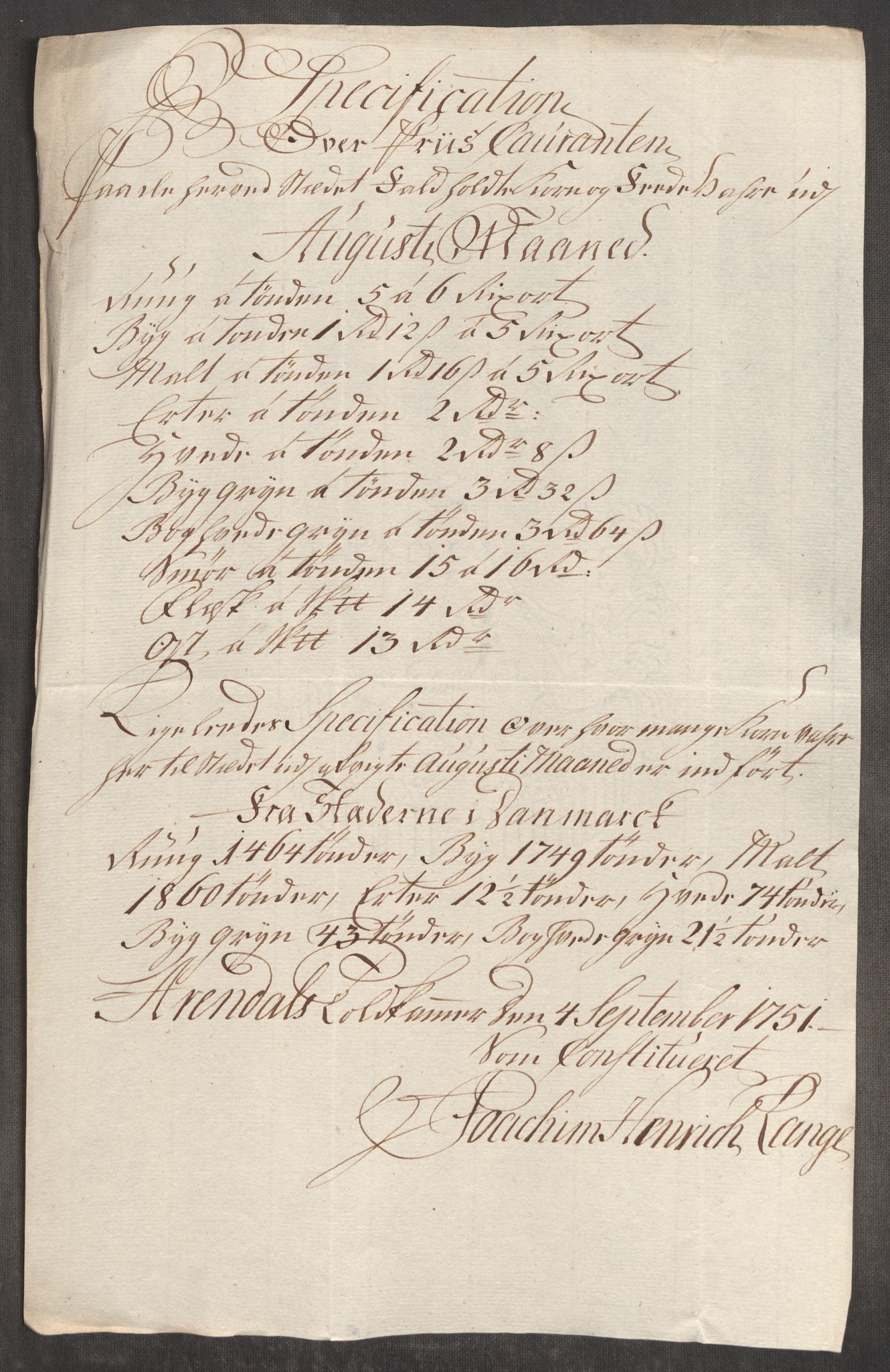 Rentekammeret inntil 1814, Realistisk ordnet avdeling, AV/RA-EA-4070/Oe/L0004: [Ø1]: Priskuranter, 1749-1752, p. 677