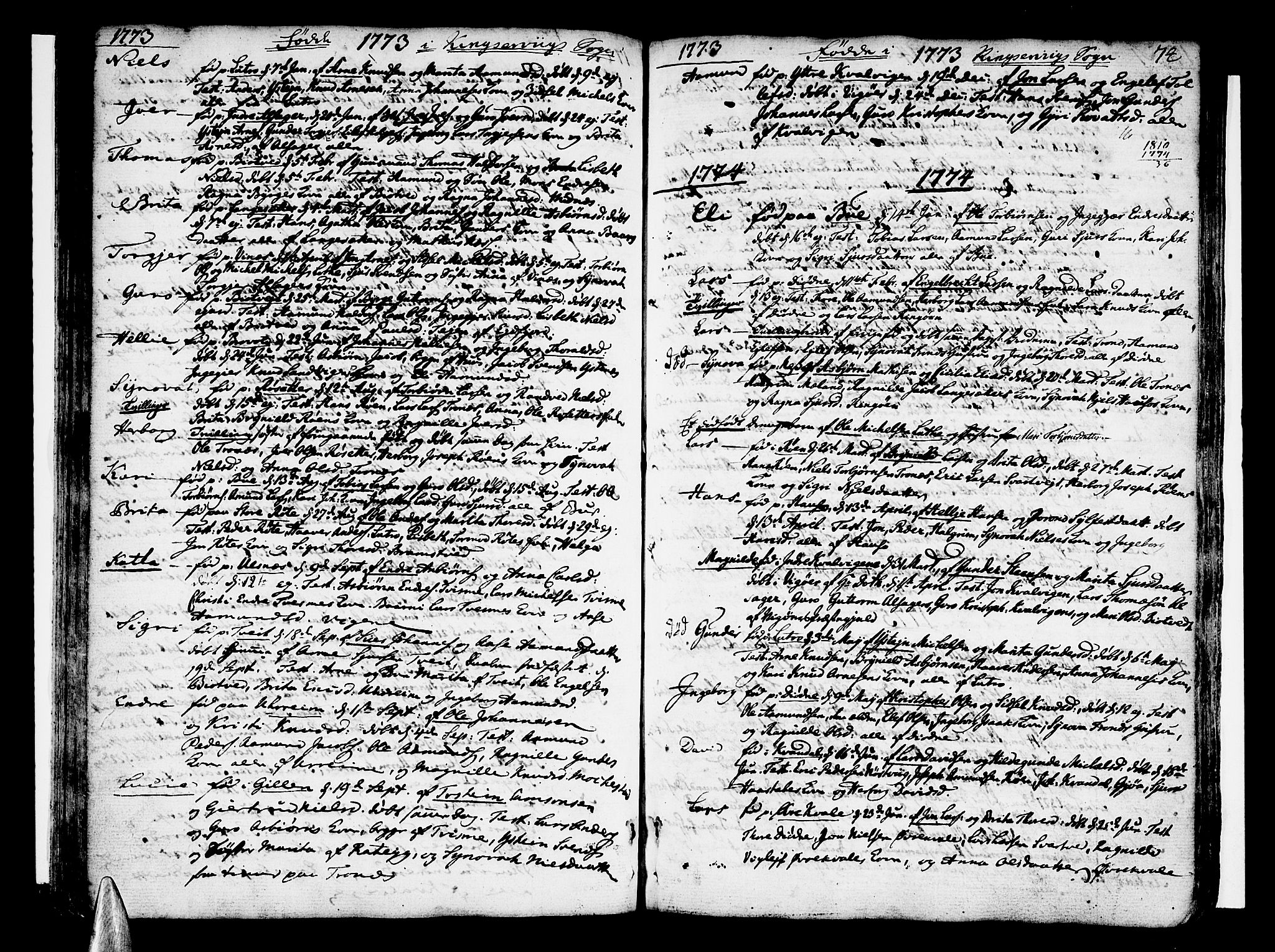 Ullensvang sokneprestembete, SAB/A-78701/H/Haa: Parish register (official) no. A 6 /2, 1758-1788, p. 74