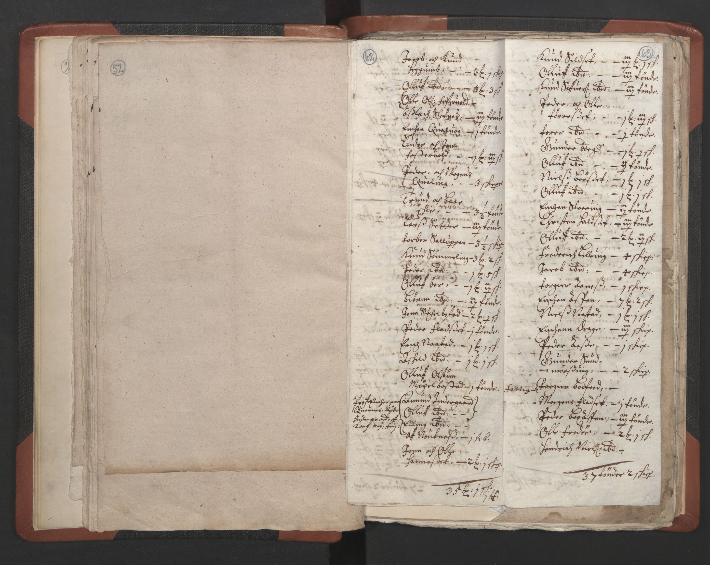 RA, Vicar's Census 1664-1666, no. 28: Nordmøre deanery, 1664-1666, p. 62-63