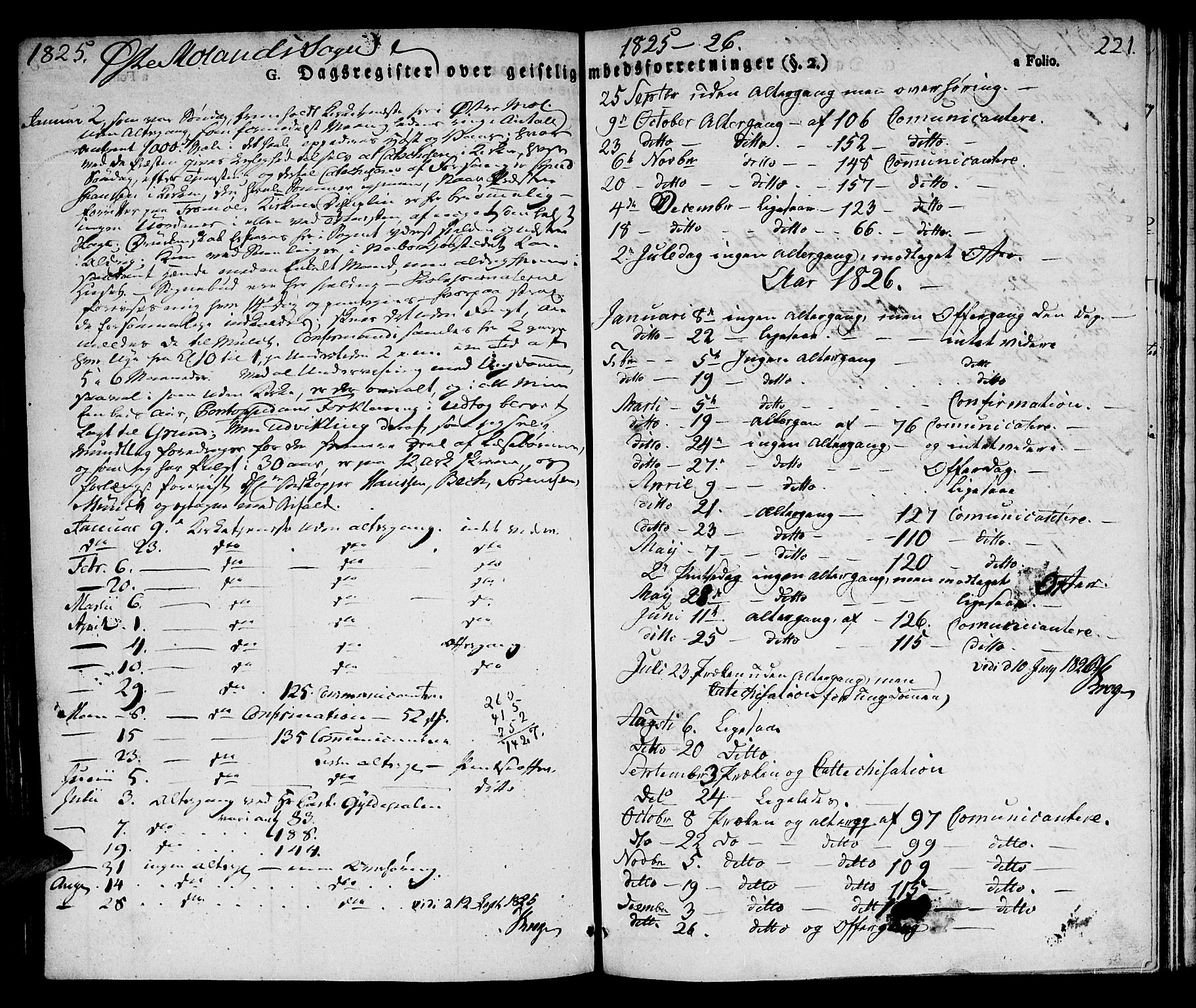 Austre Moland sokneprestkontor, SAK/1111-0001/F/Fa/Faa/L0005: Parish register (official) no. A 5, 1825-1837, p. 221
