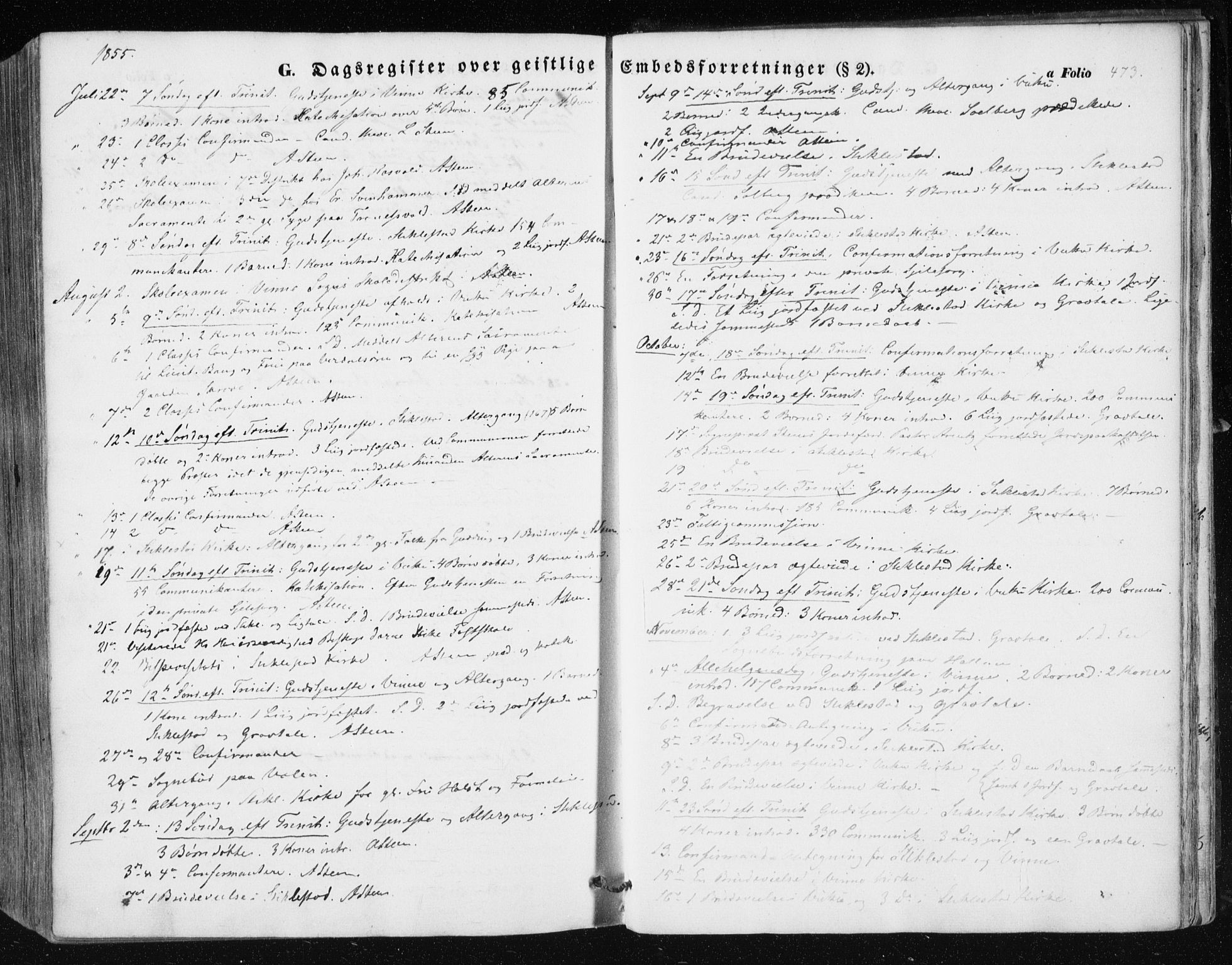 Ministerialprotokoller, klokkerbøker og fødselsregistre - Nord-Trøndelag, SAT/A-1458/723/L0240: Parish register (official) no. 723A09, 1852-1860, p. 473