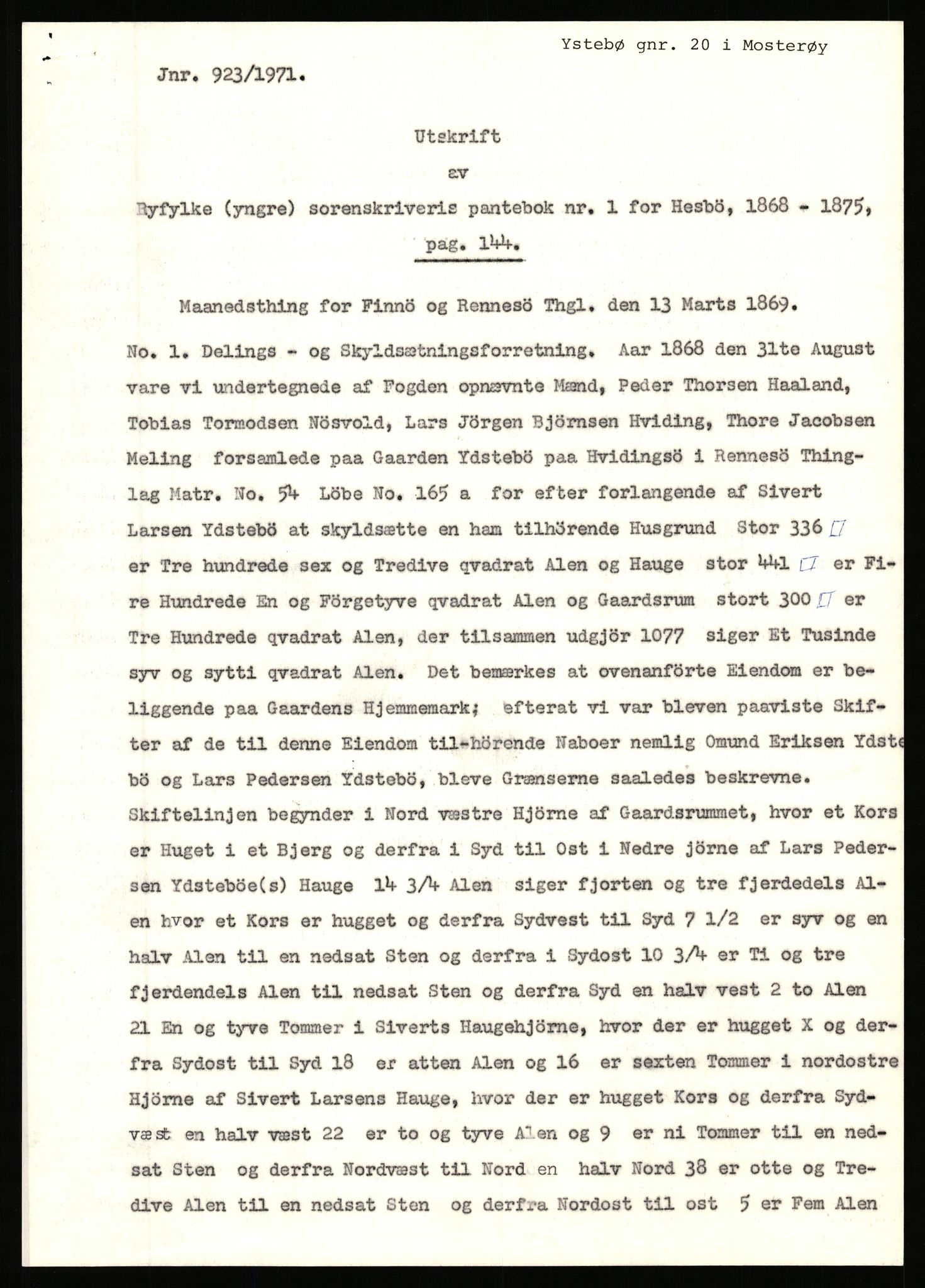 Statsarkivet i Stavanger, AV/SAST-A-101971/03/Y/Yj/L0097: Avskrifter sortert etter gårdsnavn: Vågen - Øiestad, 1750-1930, p. 328