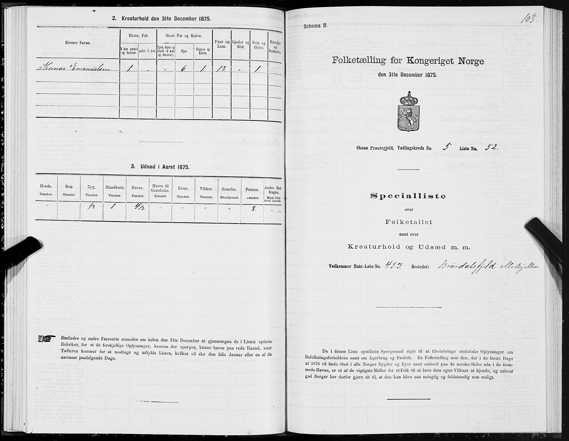 SAT, 1875 census for 1529P Skodje, 1875, p. 2103