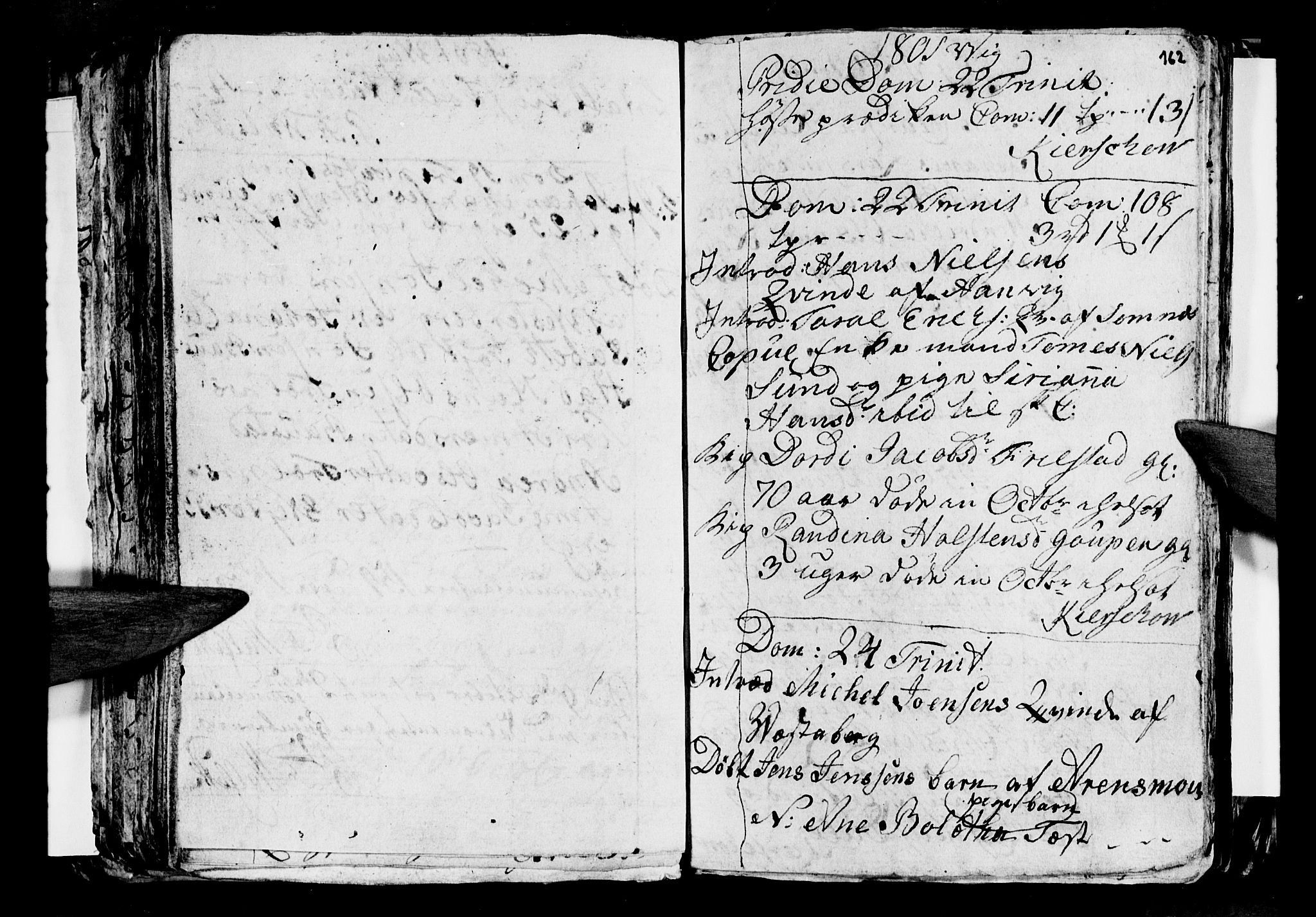 Ministerialprotokoller, klokkerbøker og fødselsregistre - Nordland, AV/SAT-A-1459/812/L0184: Parish register (copy) no. 812C02, 1793-1809, p. 162