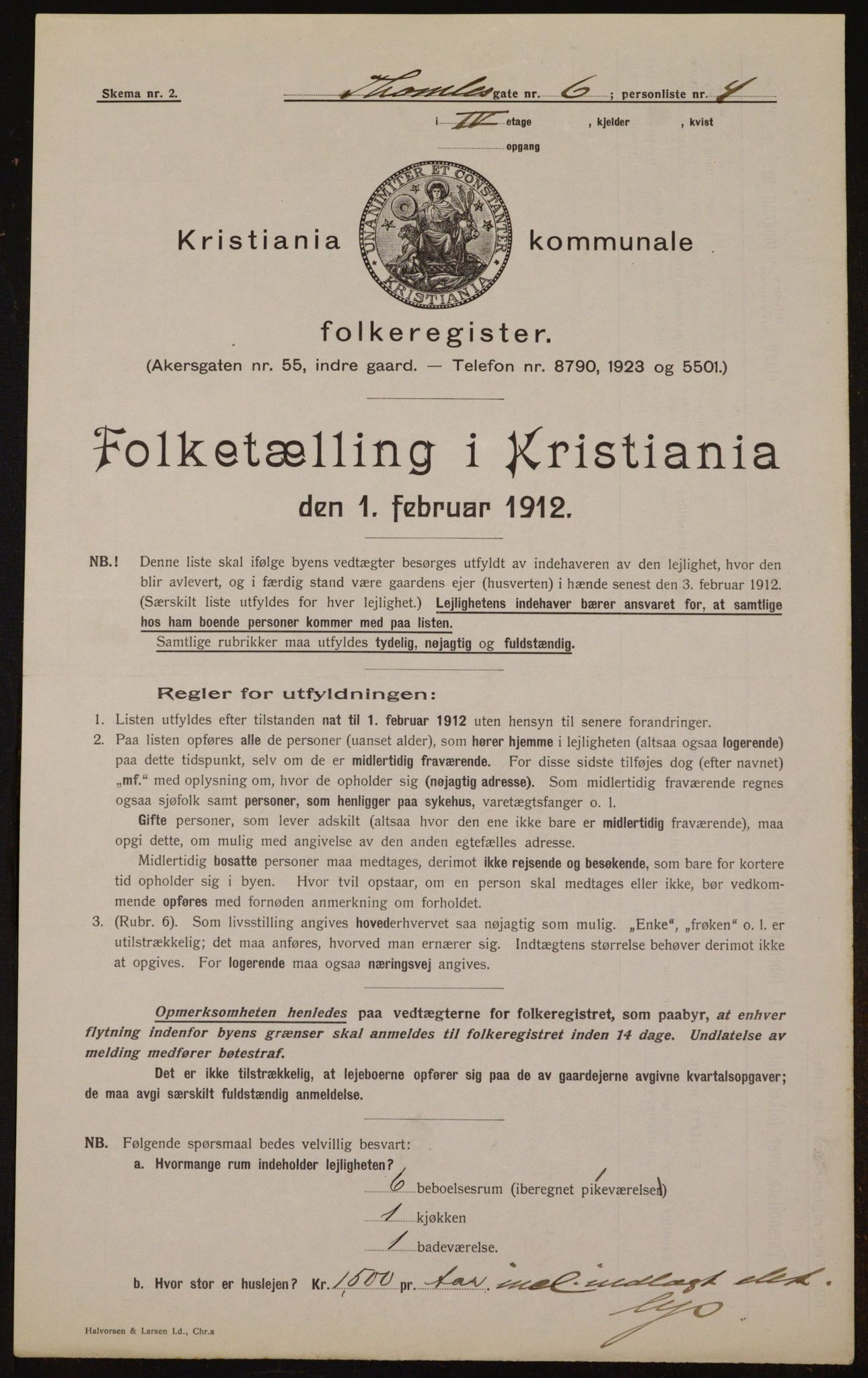 OBA, Municipal Census 1912 for Kristiania, 1912, p. 109240