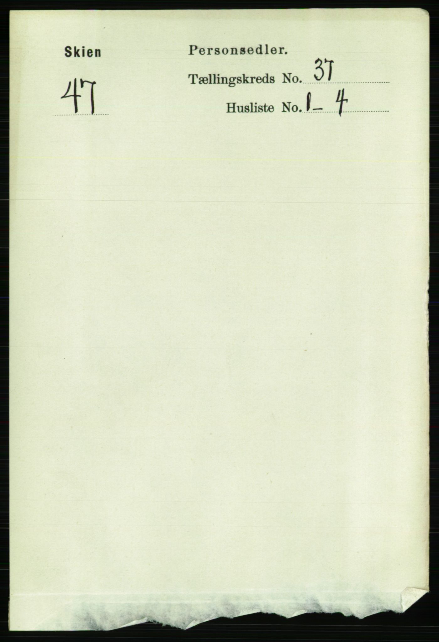 RA, 1891 census for 0806 Skien, 1891, p. 8065