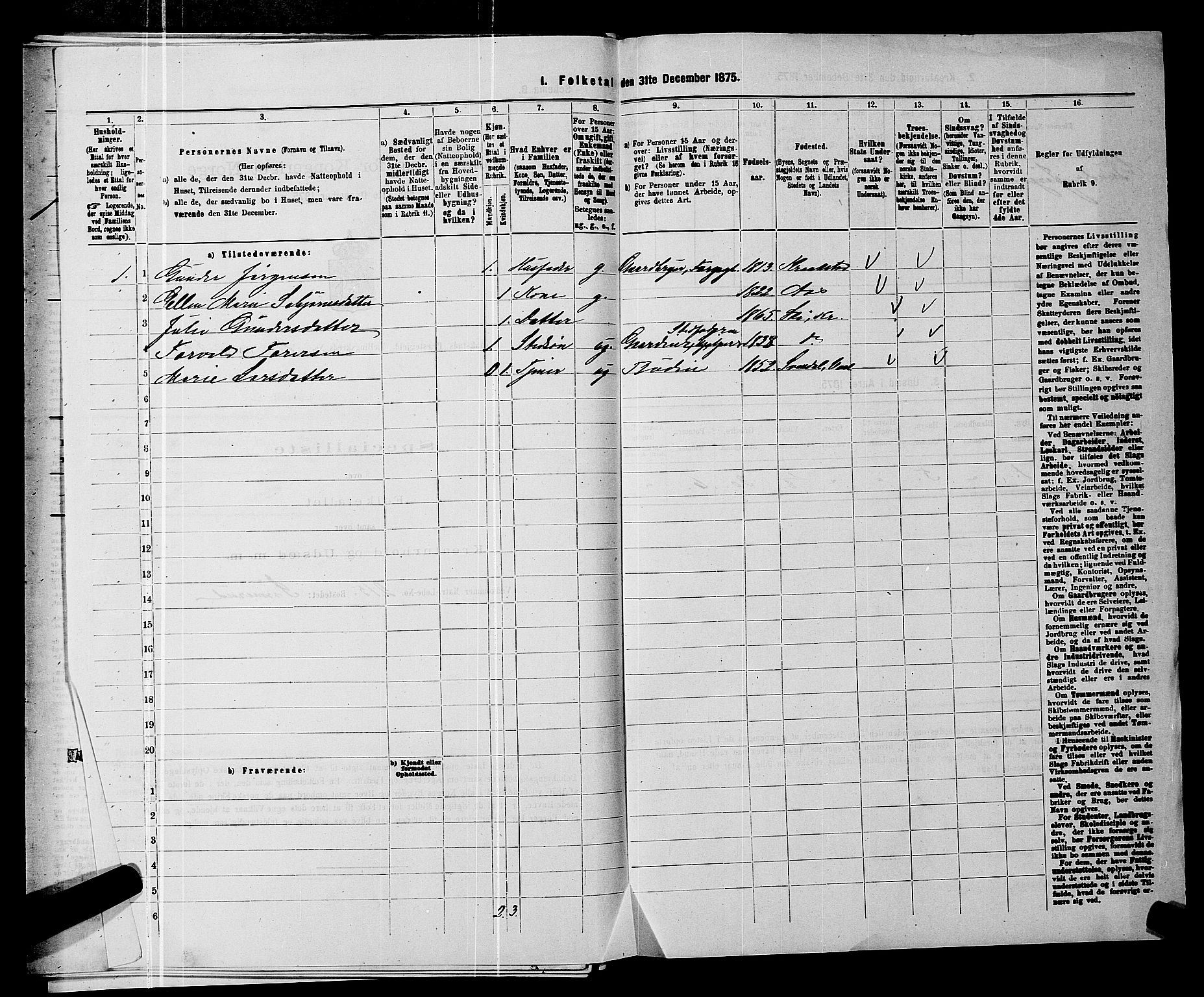 RA, 1875 census for 0212P Kråkstad, 1875, p. 142