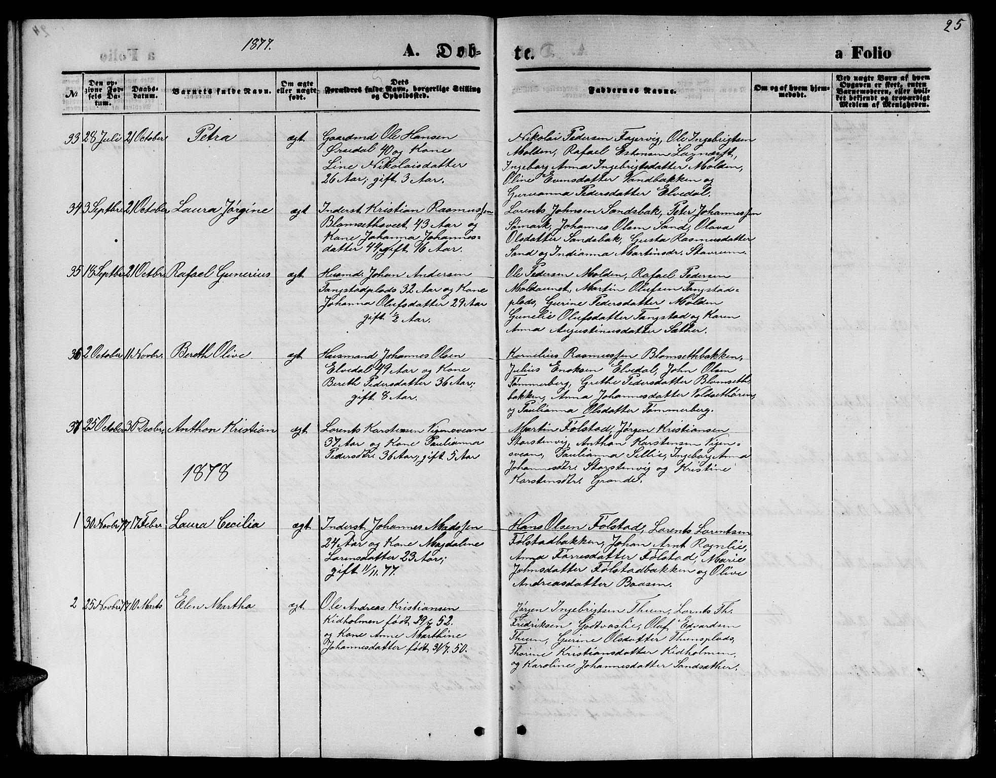 Ministerialprotokoller, klokkerbøker og fødselsregistre - Nord-Trøndelag, SAT/A-1458/744/L0422: Parish register (copy) no. 744C01, 1871-1885, p. 25