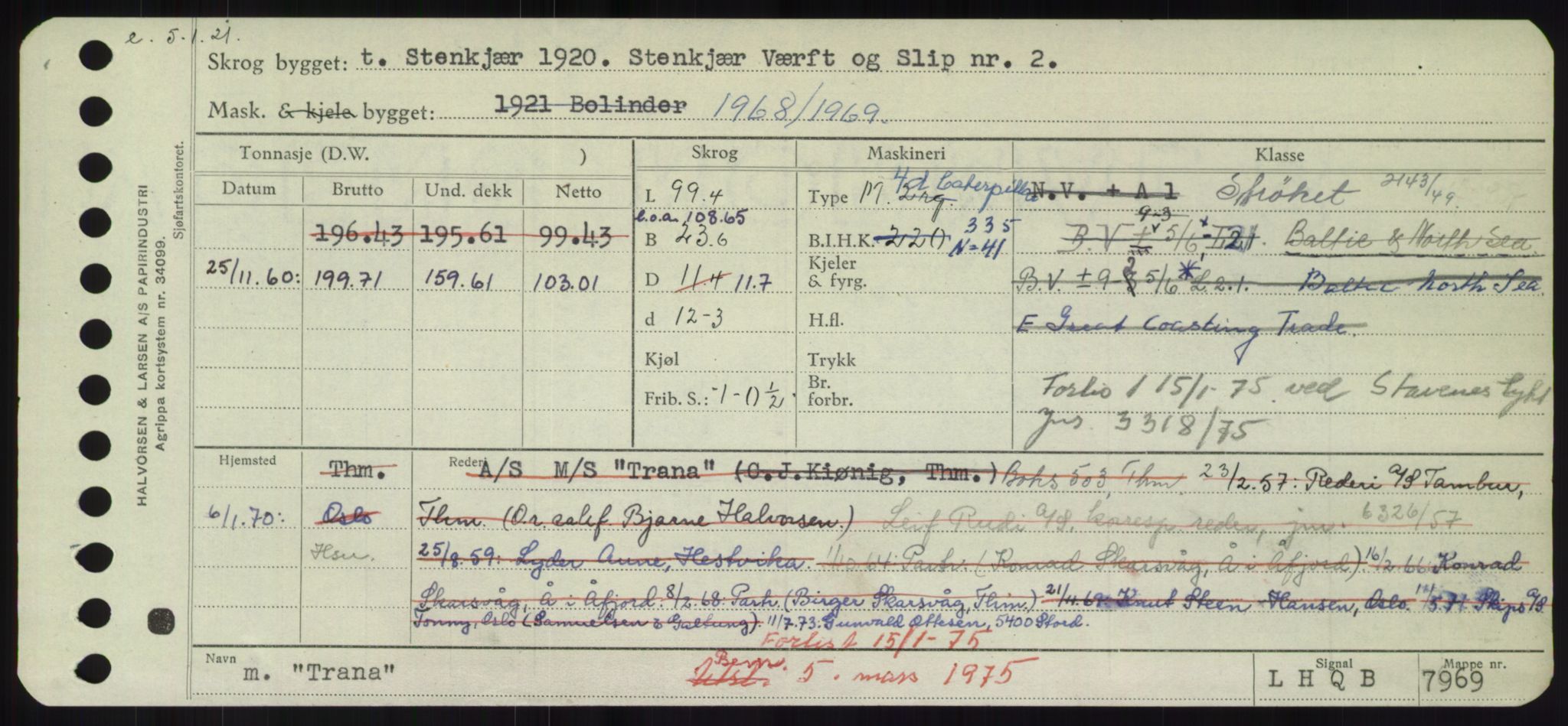 Sjøfartsdirektoratet med forløpere, Skipsmålingen, RA/S-1627/H/Hd/L0039: Fartøy, Ti-Tø, p. 493