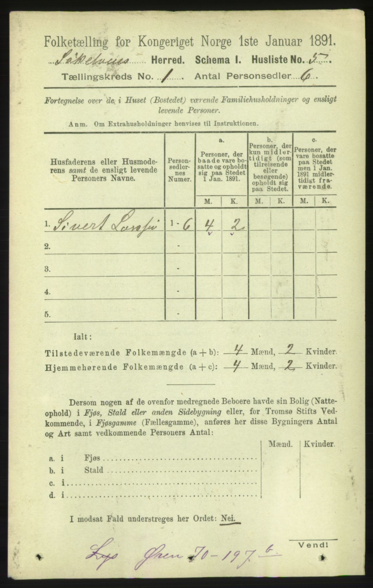 RA, 1891 census for 1528 Sykkylven, 1891, p. 20