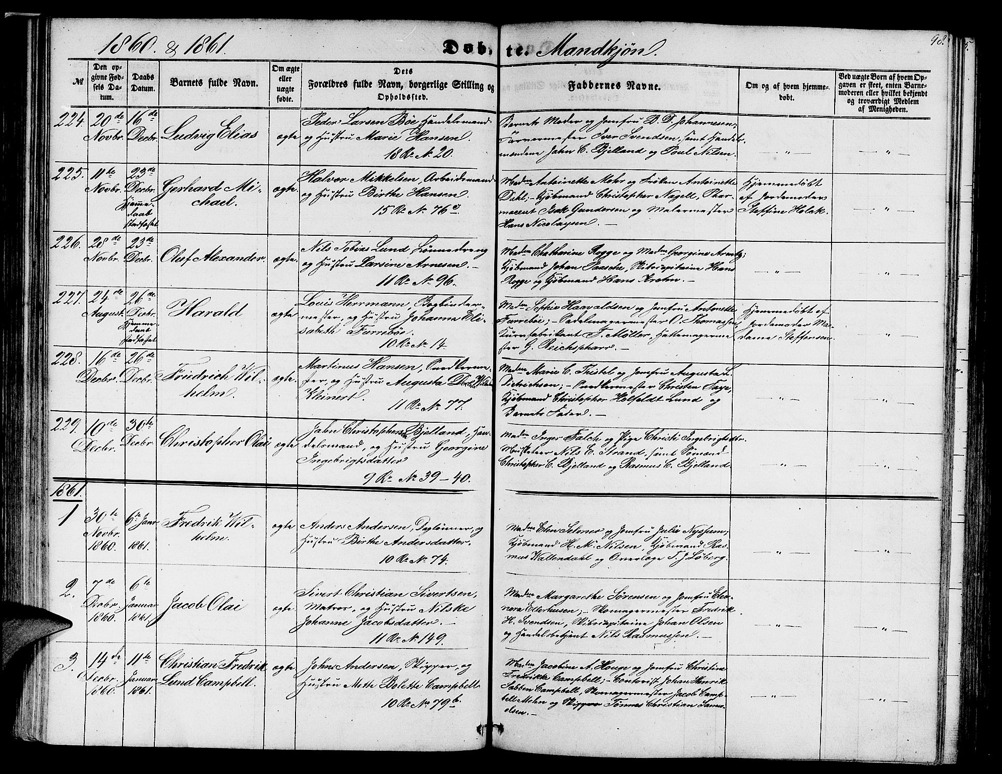 Domkirken sokneprestembete, SAB/A-74801/H/Hab/L0011: Parish register (copy) no. B 4, 1856-1862, p. 98